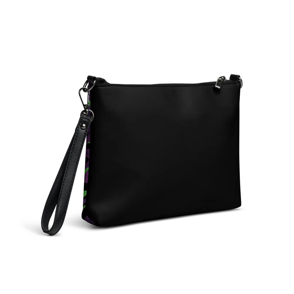 Purple Lime Swirl Flip-Sided Faux Leather Crossbody Bag product image (10)