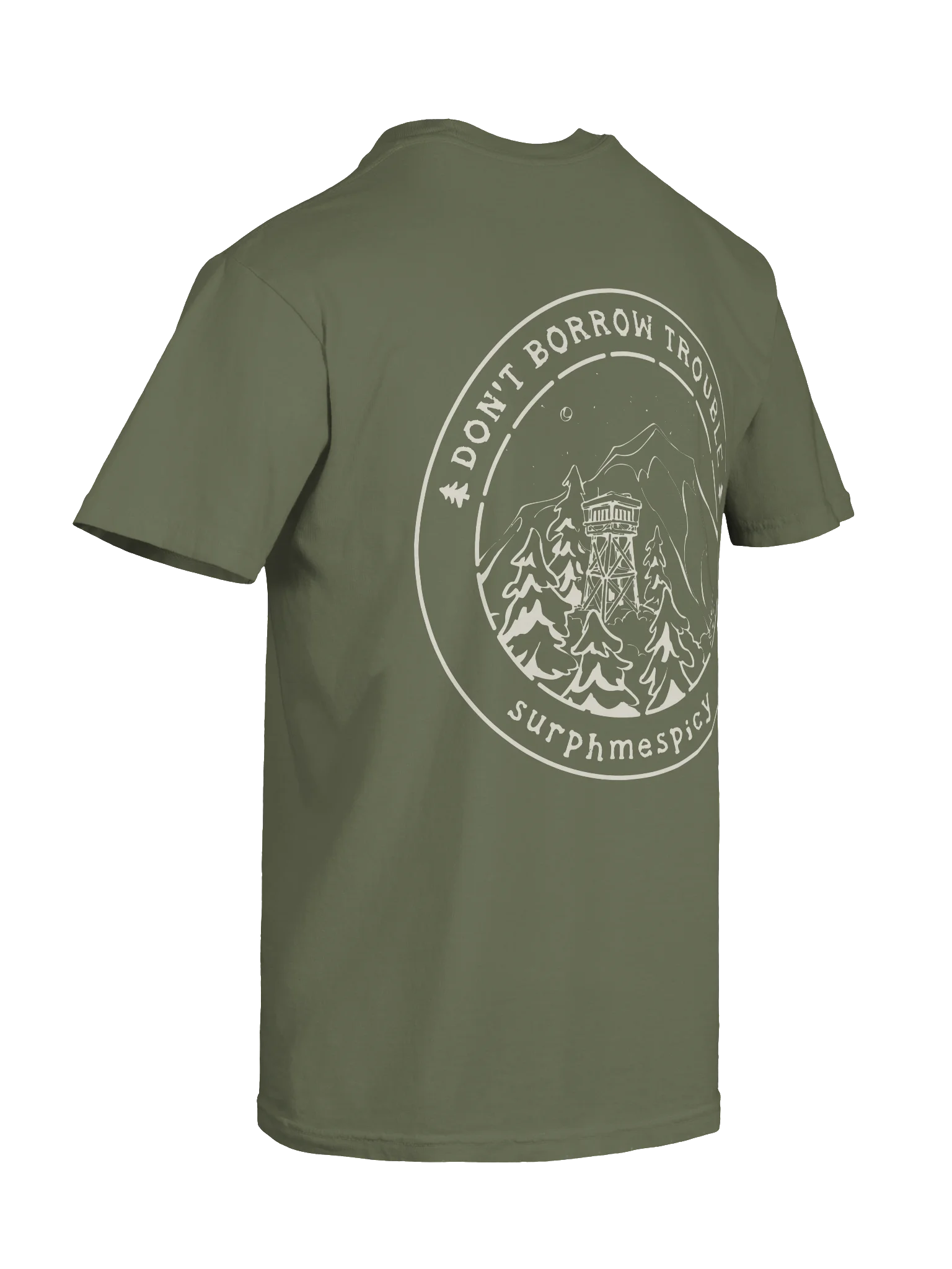 Don't Borrow Trouble White Graphic T-Shirt product image (12)