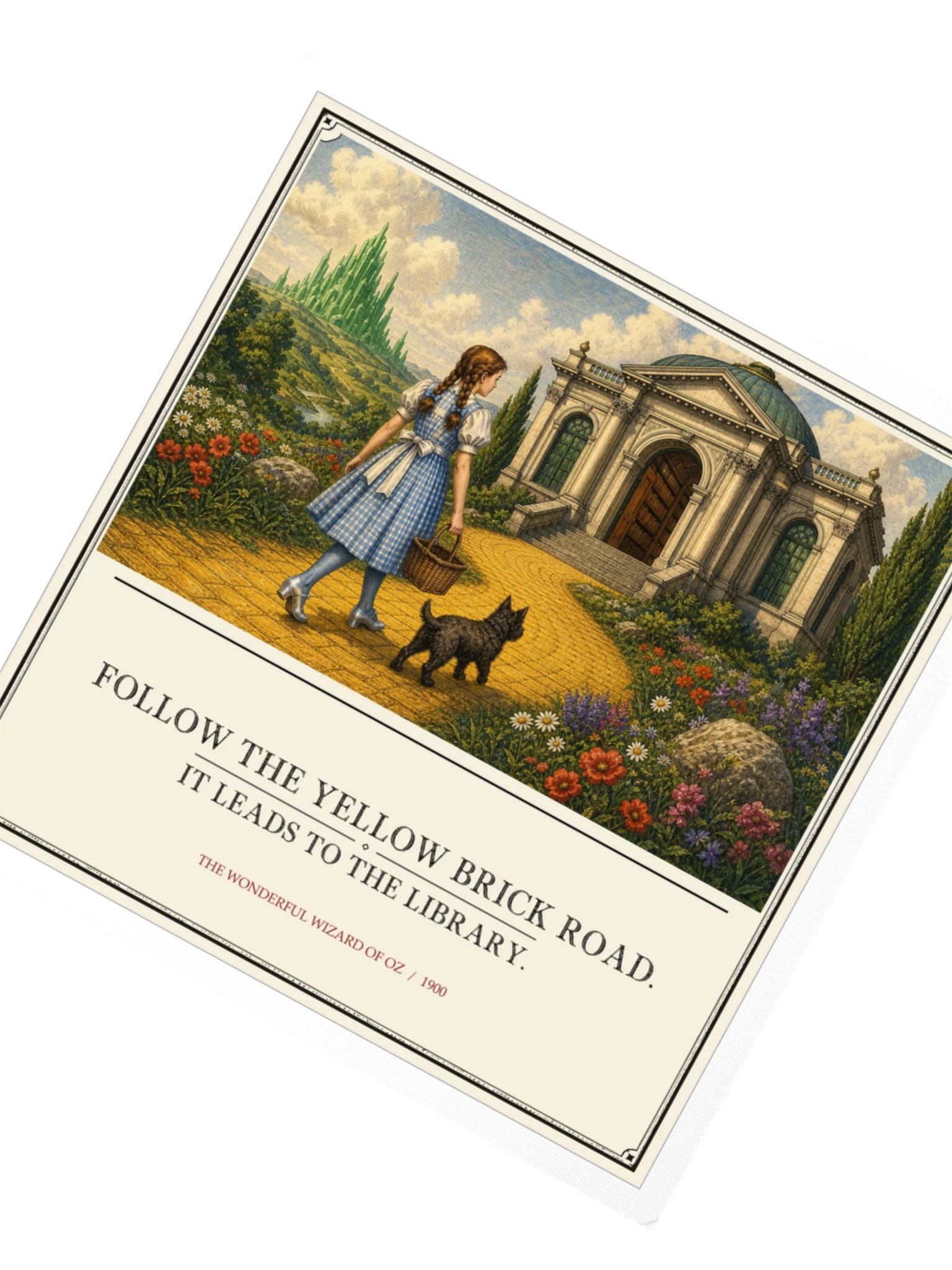 Follow Yellow Brick Road Leads Library -- The Wonderful Wizard of Oz Sticker product image (2)