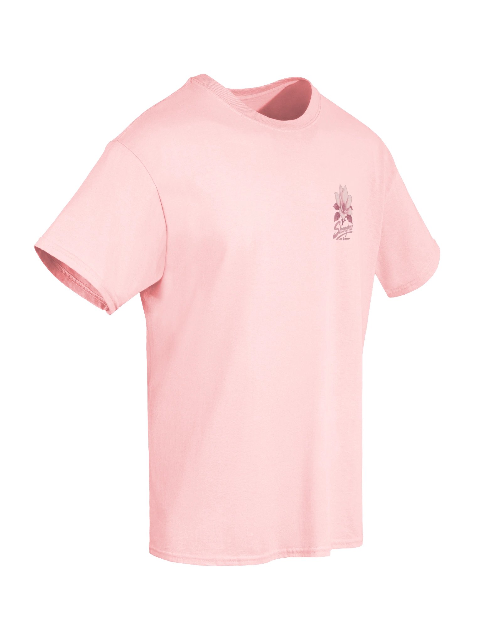 Shanghai Skyline Tee | Vintage Pink & White Design | Heavyweight T-Shirt product image (7)