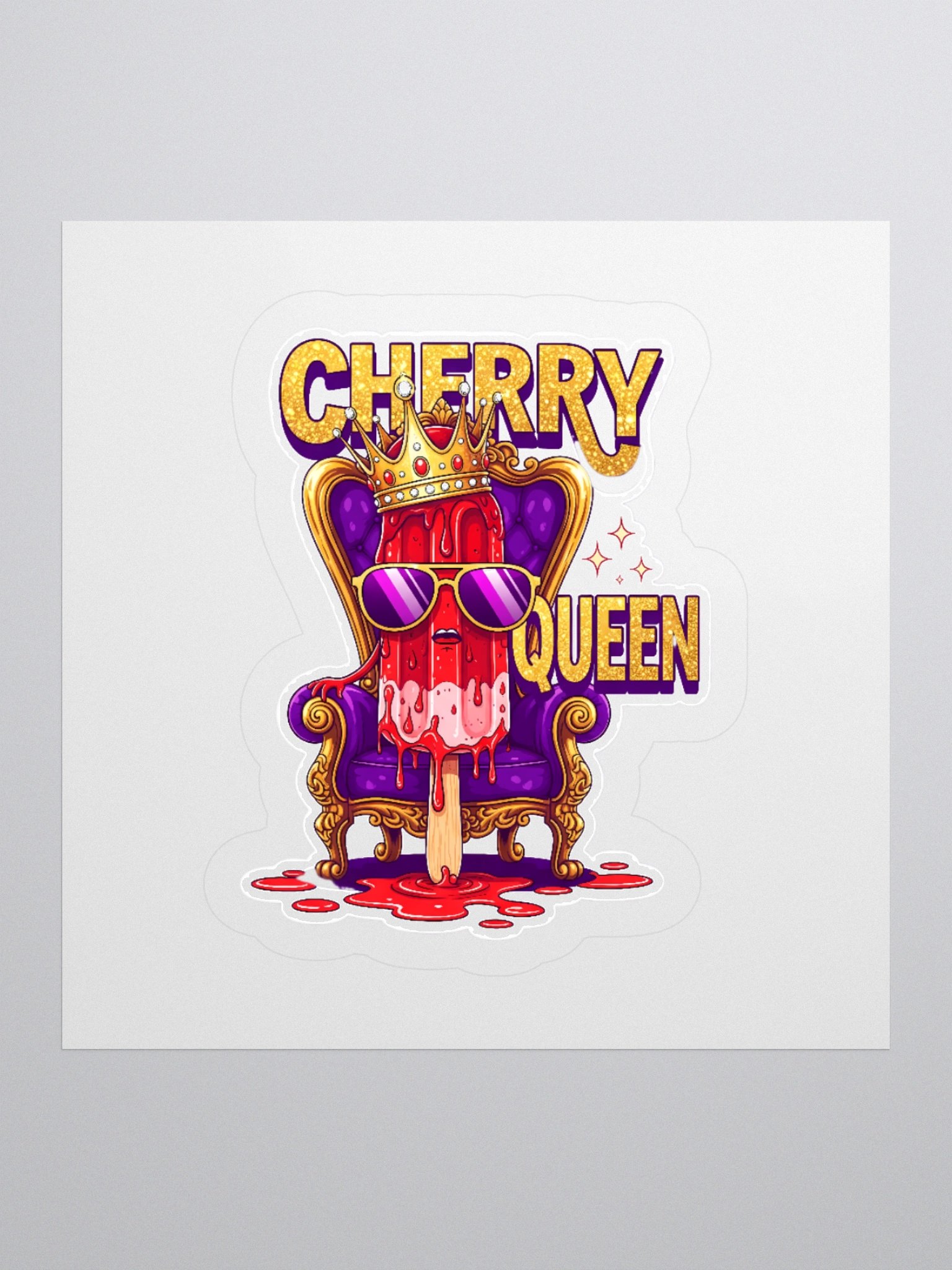 Cherry Queen Kiss Cut Stickers product image (3)