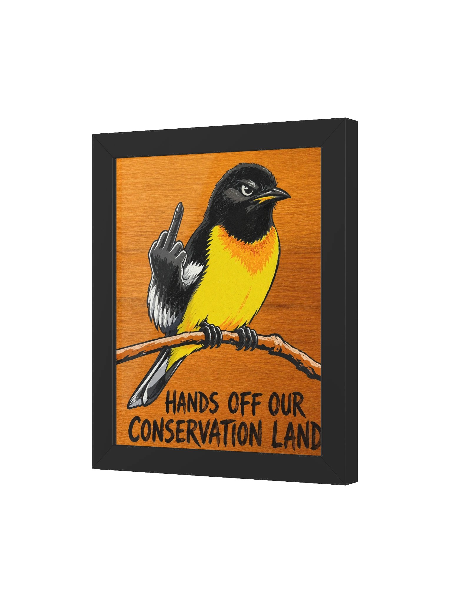 Hands off Framed Print product image (3)