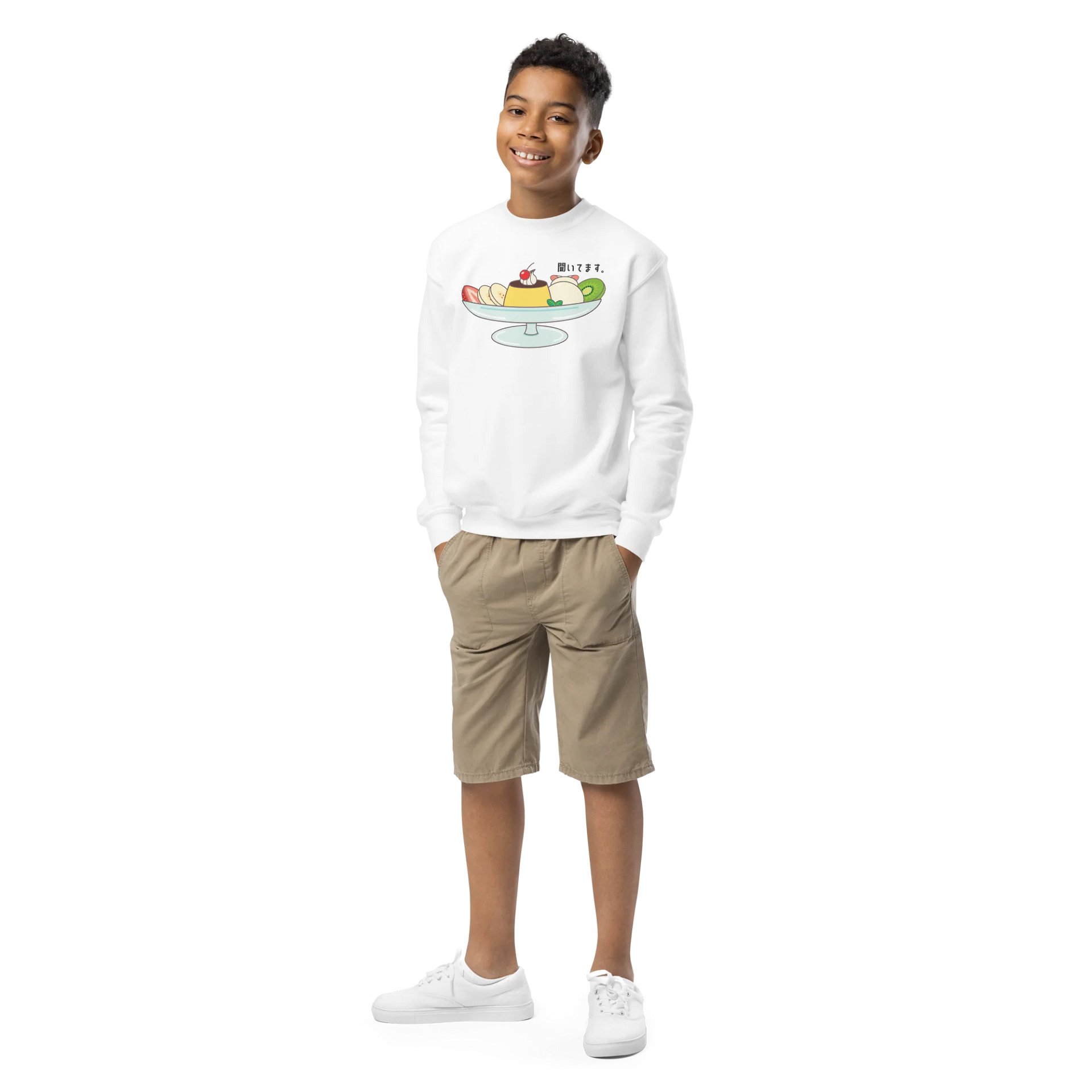 Pudding A La Mode Cat - Unisex Youth Sweatshirt product image (2)
