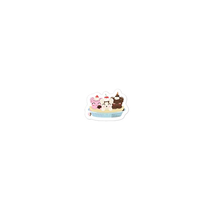 Ice cream sundae triplets Sticker product image (1)