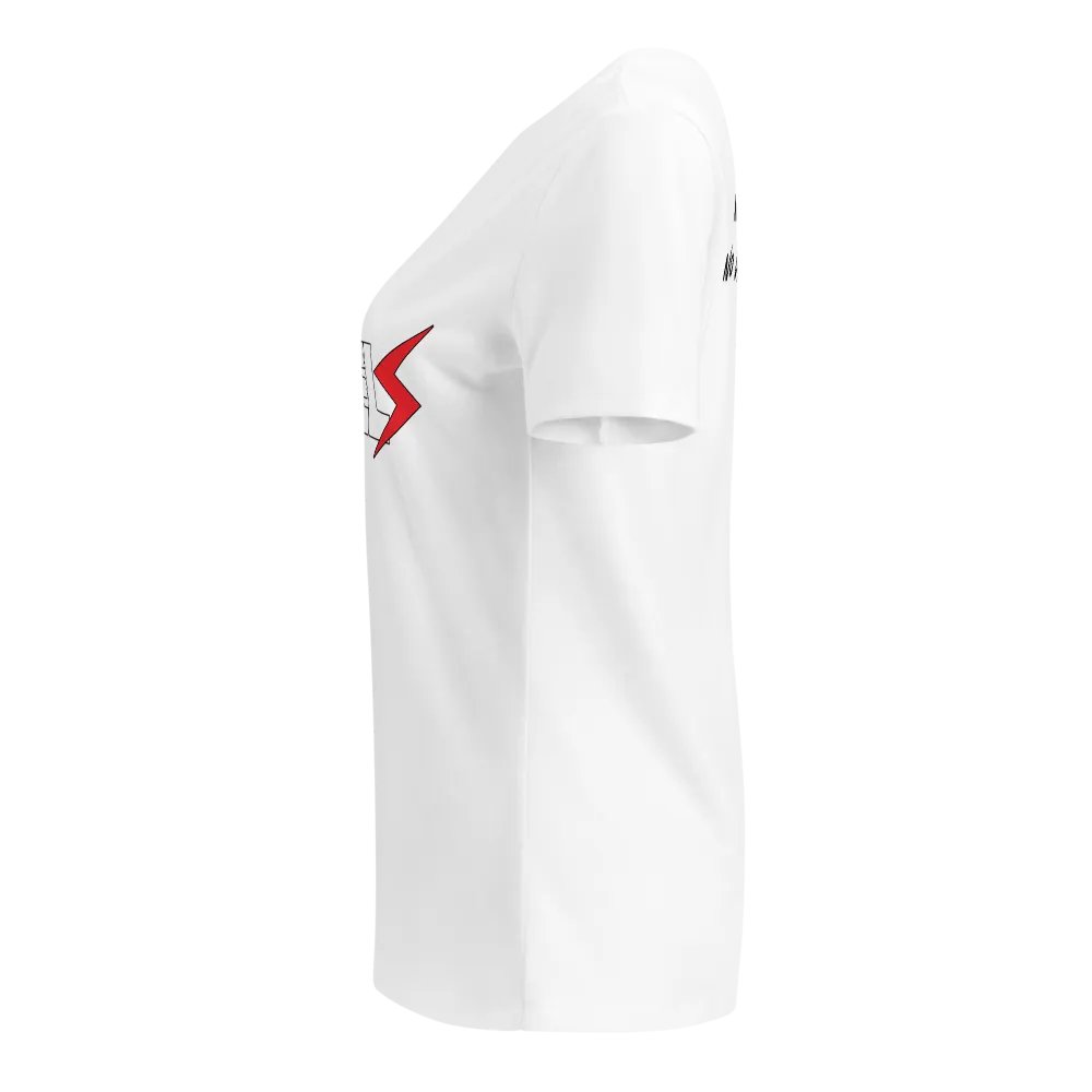 Woman's V Neck | White | White/Red product image (7)