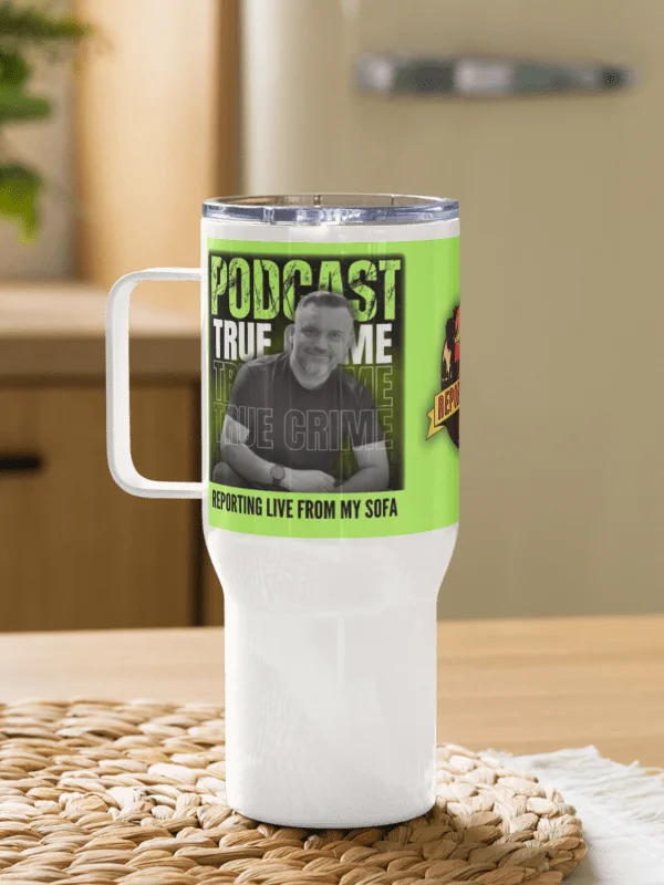 Reporting Live From My Sofa Podcast Travel Mug product image (17)