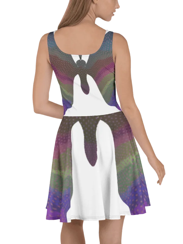 Ethereal Butterfly Drift – All-Over Print Skater Dress product image (4)