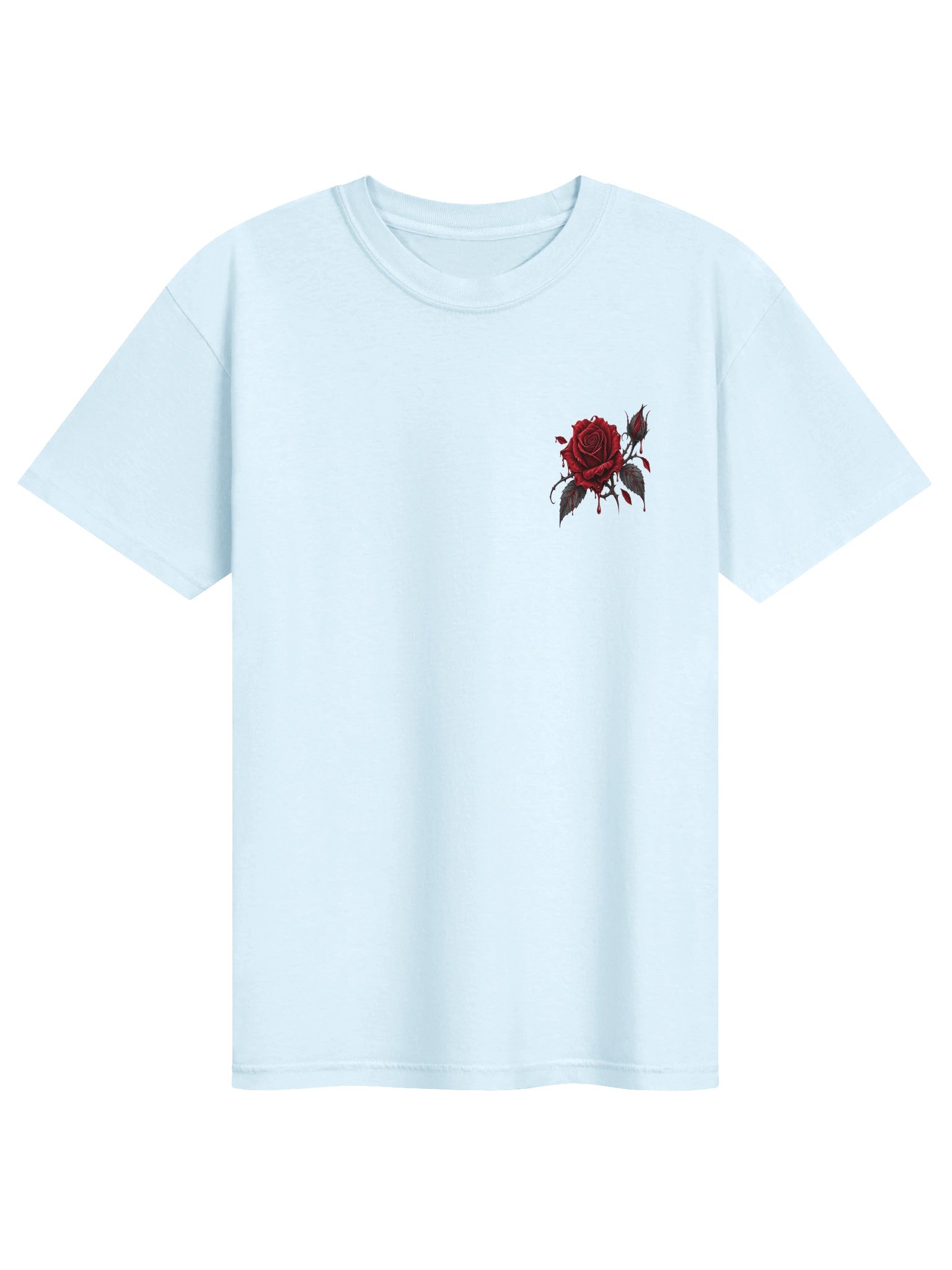 GOTHIC SKULL & BLOODY ROSES DOUBLE-SIDED GRAPHIC T-SHIRT | DARK ROMANCE TEE product image (2)