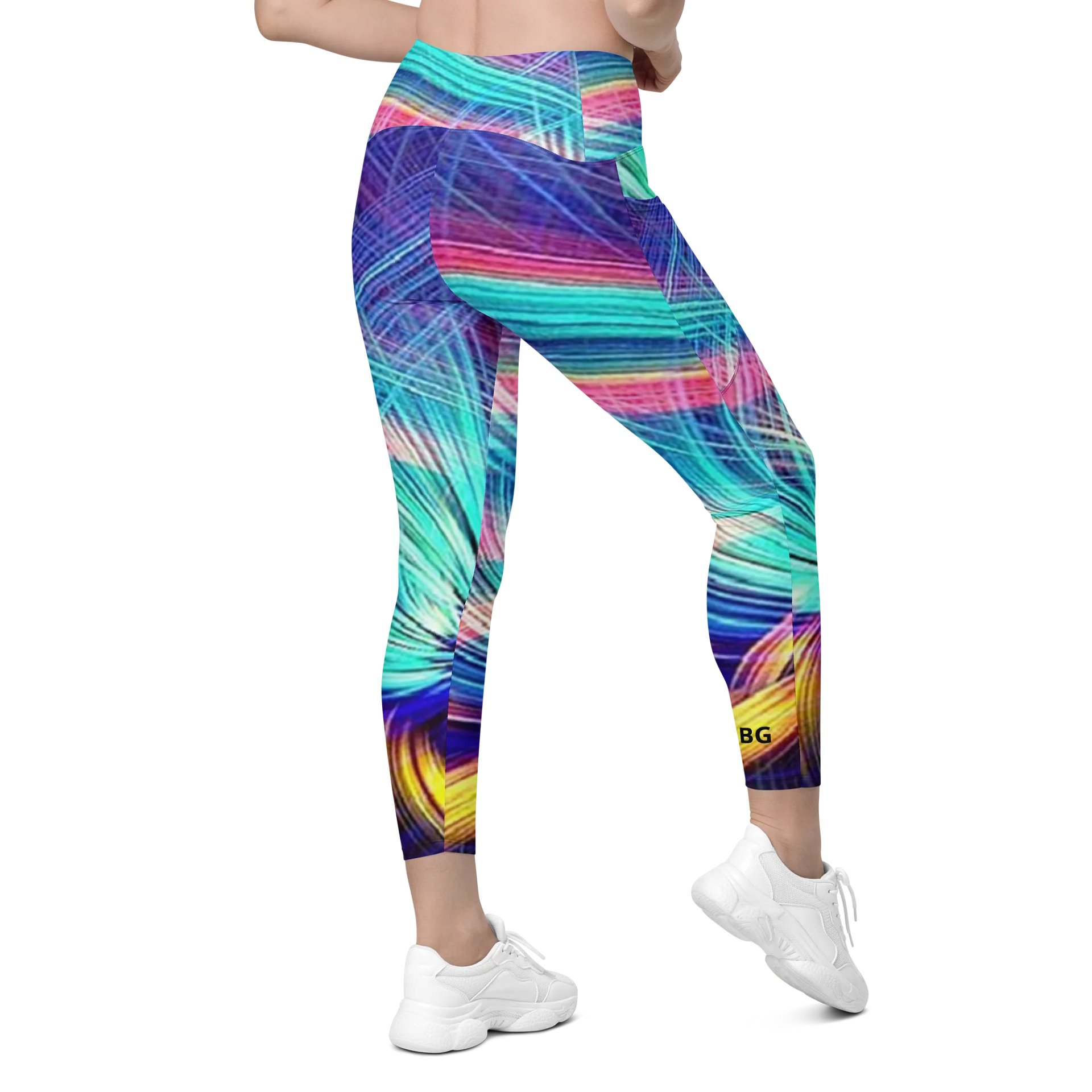 'Spiracles - Deluxe Edition' Sun-Protected Crossover Leggings with Pockets product image (9)