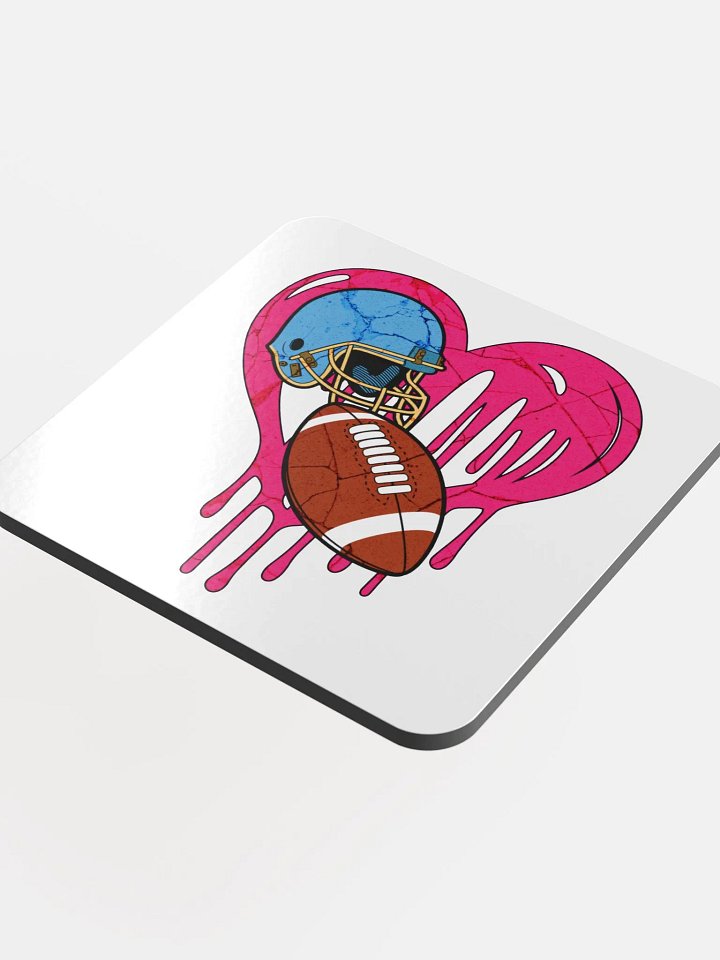 Heart Football Gridiron Love Coaster product image (1)
