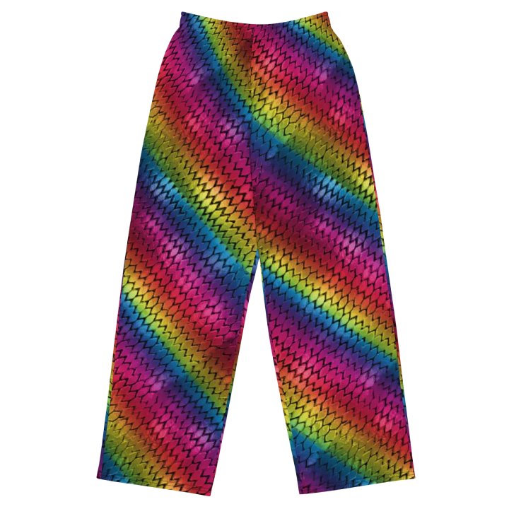 Rainbow Dragon Scales Wideleg Pants product image (2)