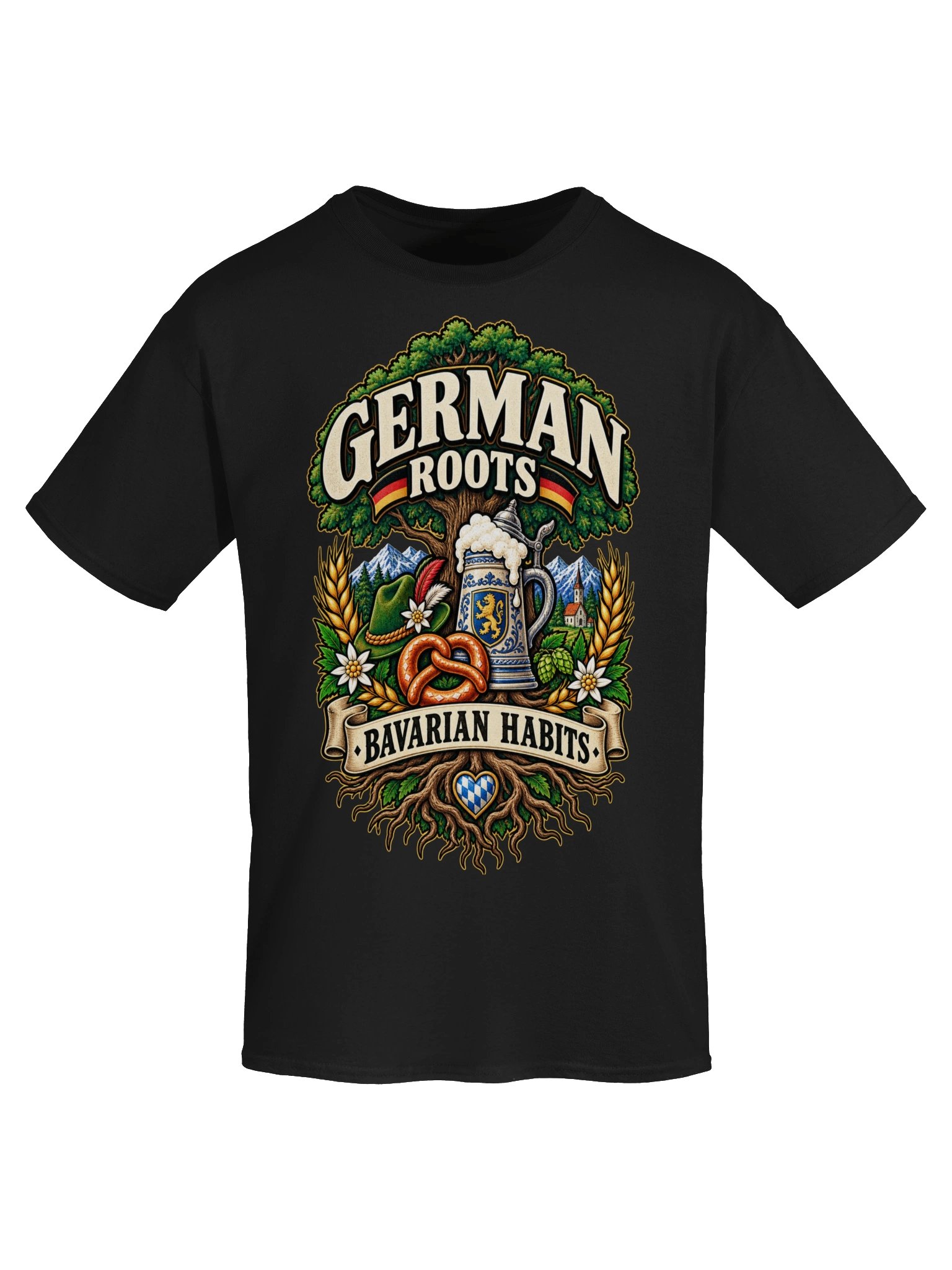 German Roots Bavarian Habits Heritage Vintage Tee product image (52)