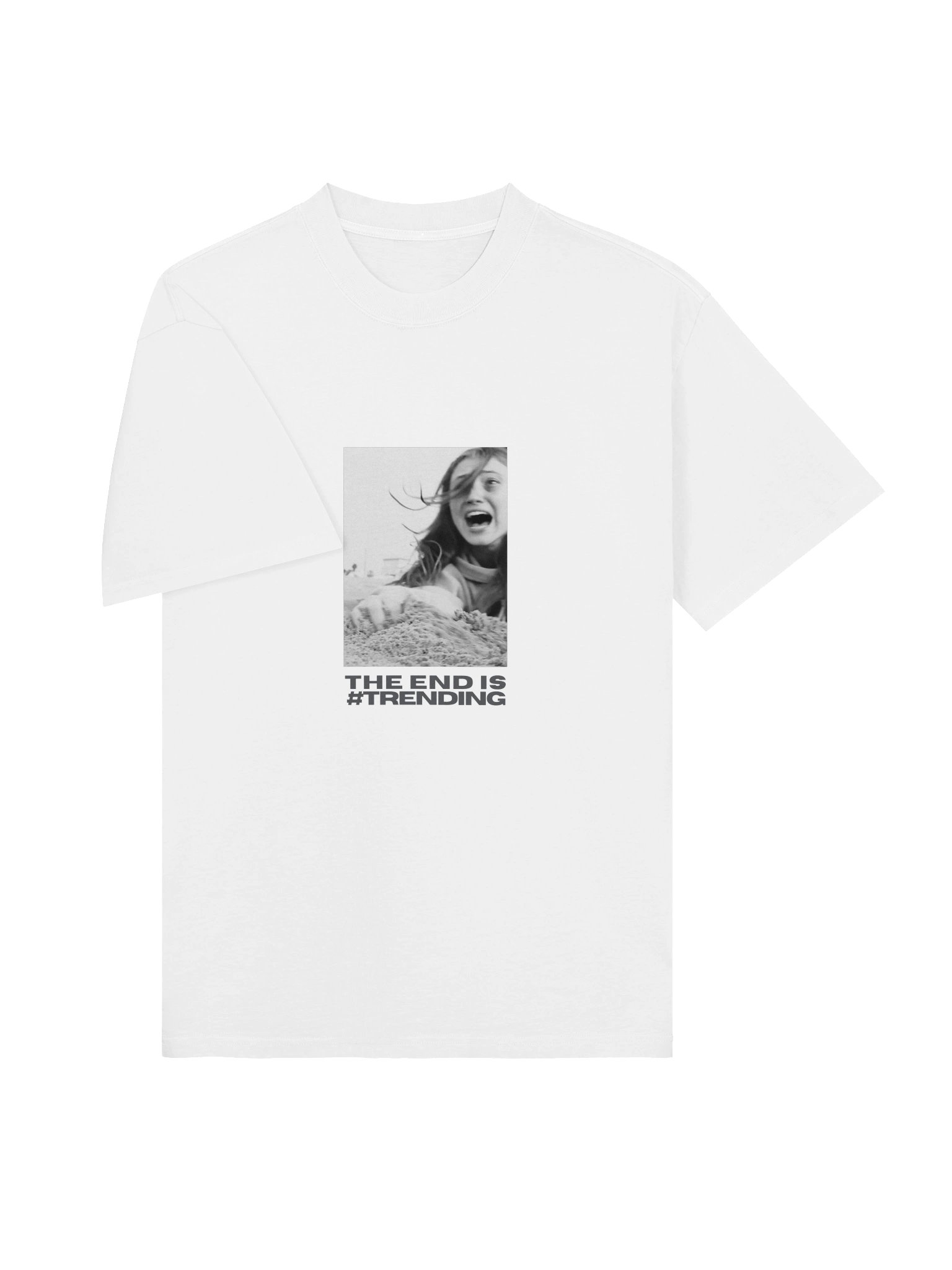News Print Tee: The End Is #Trending product image (3)