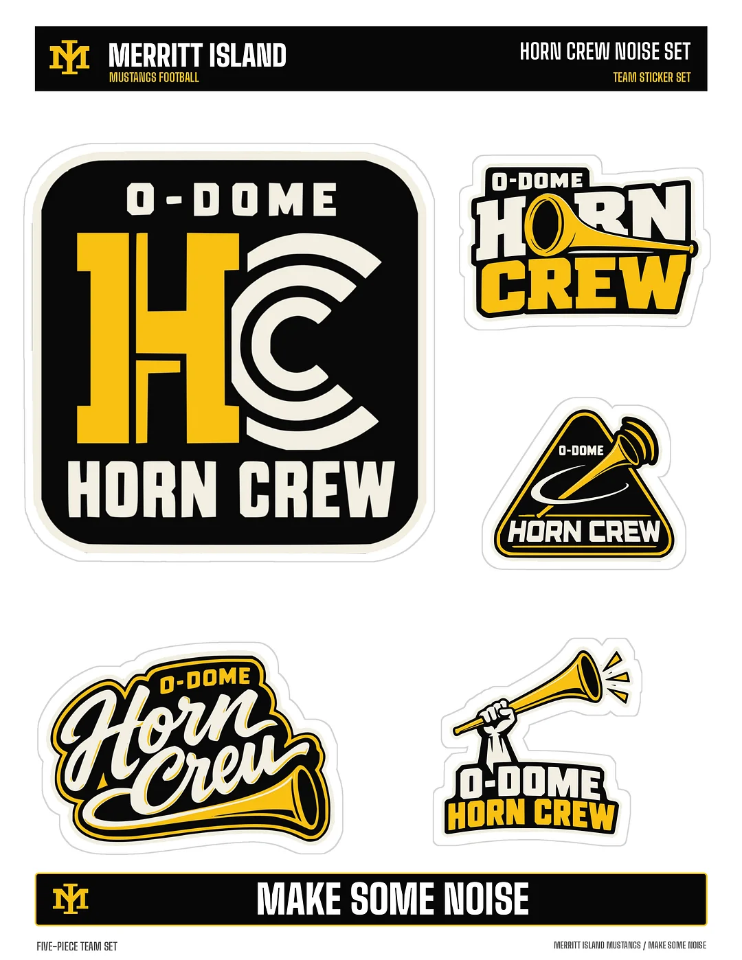 Mustangs Make Some Noise Sticker Sheet