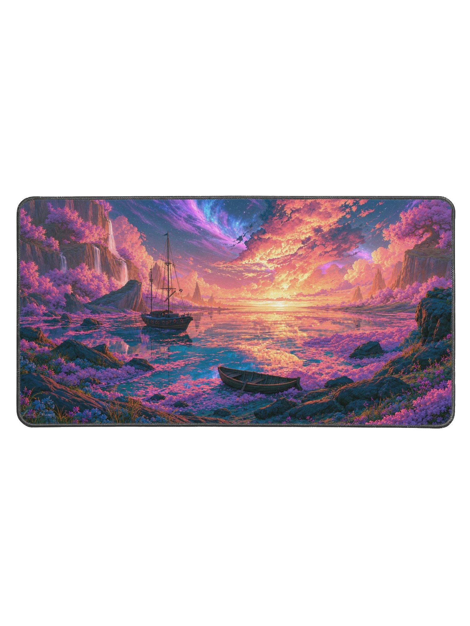 The Rose-Gold Astral Sea Desk Mat product image (1)