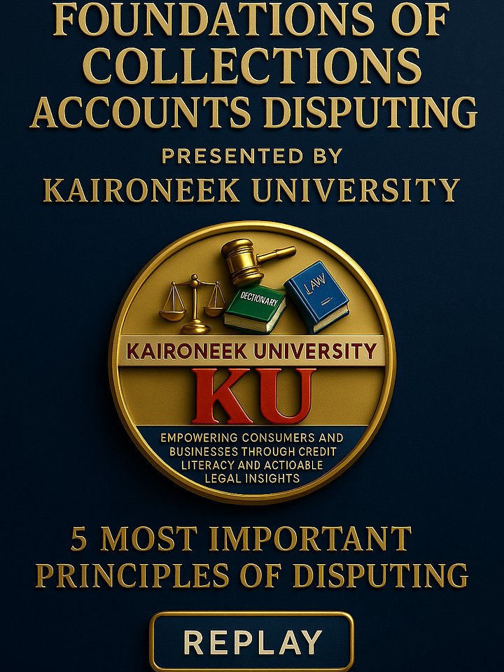 Foundations of Collections Accounts Disputing ( Replay) product image (1)