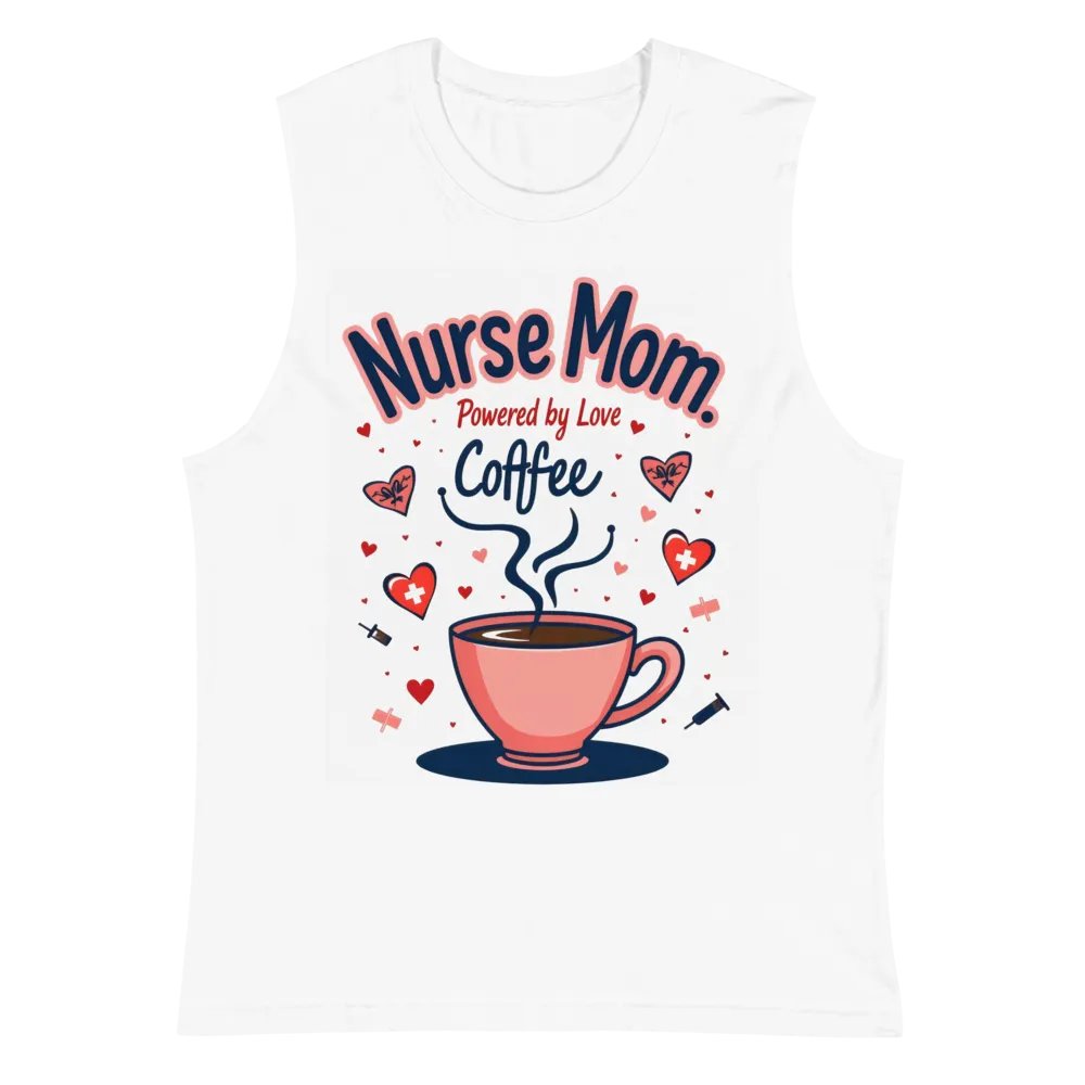 Love Coffee Nurse Mom Muscle Tank product image (2)