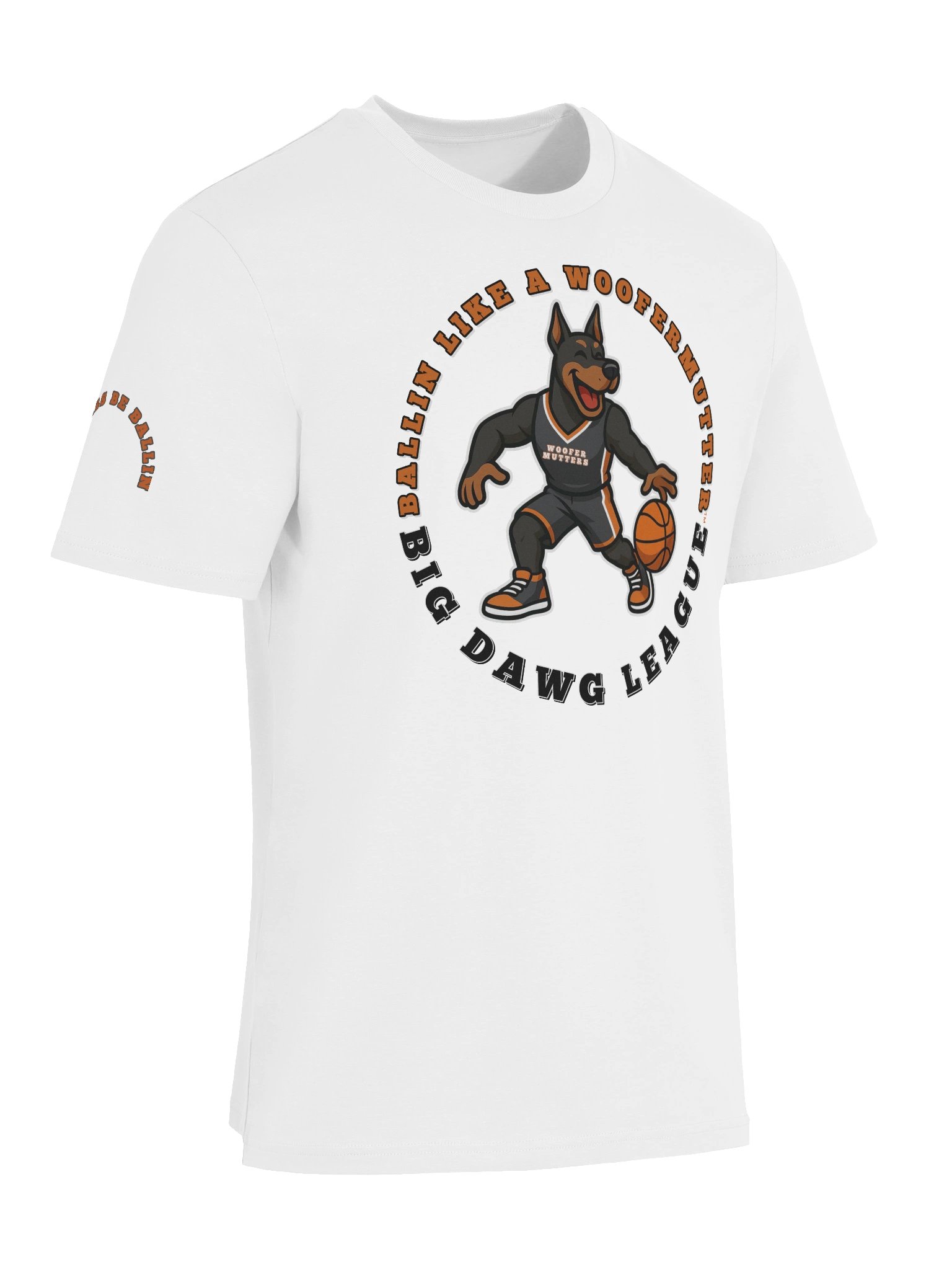WooferMutter Doberman Ballers Be Ballin Organic T-Shirt product image (4)