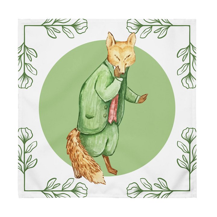 Whimsical Rabbit & Friends Cloth Napkin Set product image (2)