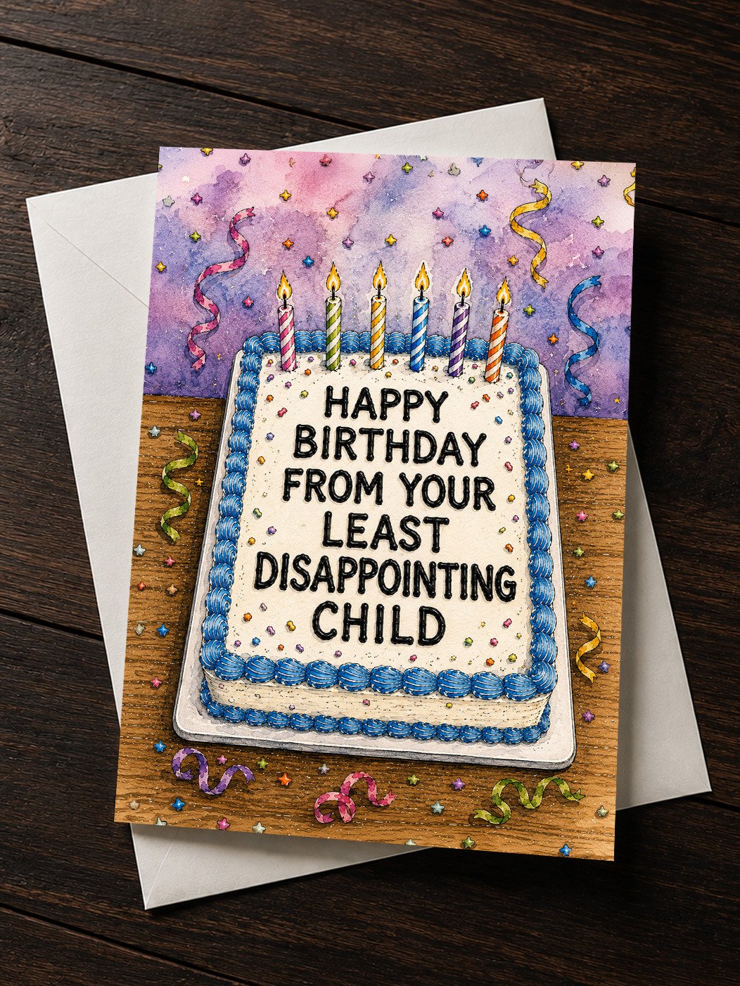 HAPPY BIRTHDAY FROM YOUR LEAST DISAPPOINTING CHILD: Funny Greeting Card product image (1)