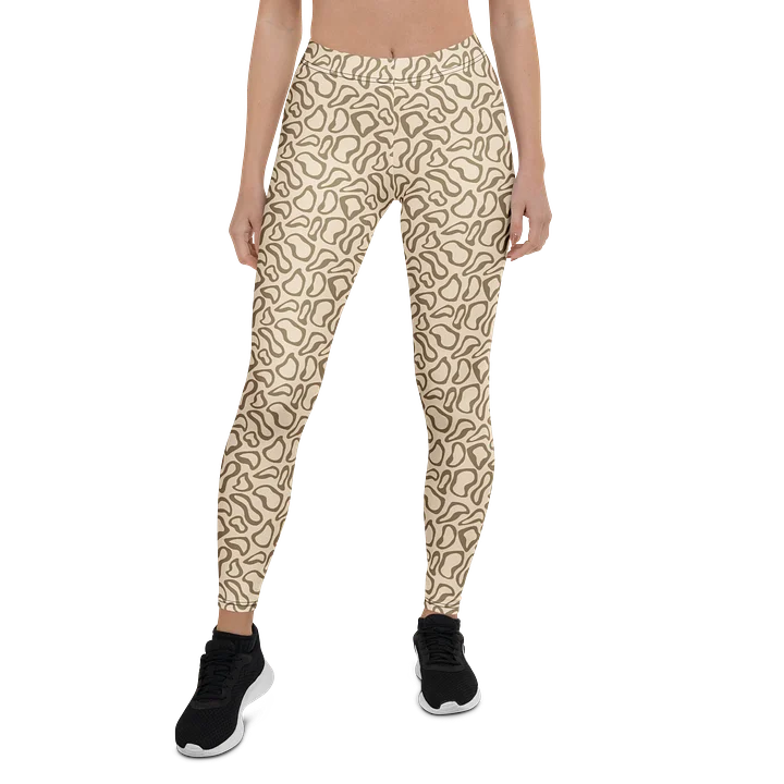 Bold Beige Animal Print Leggings for Active Wear product image (1)
