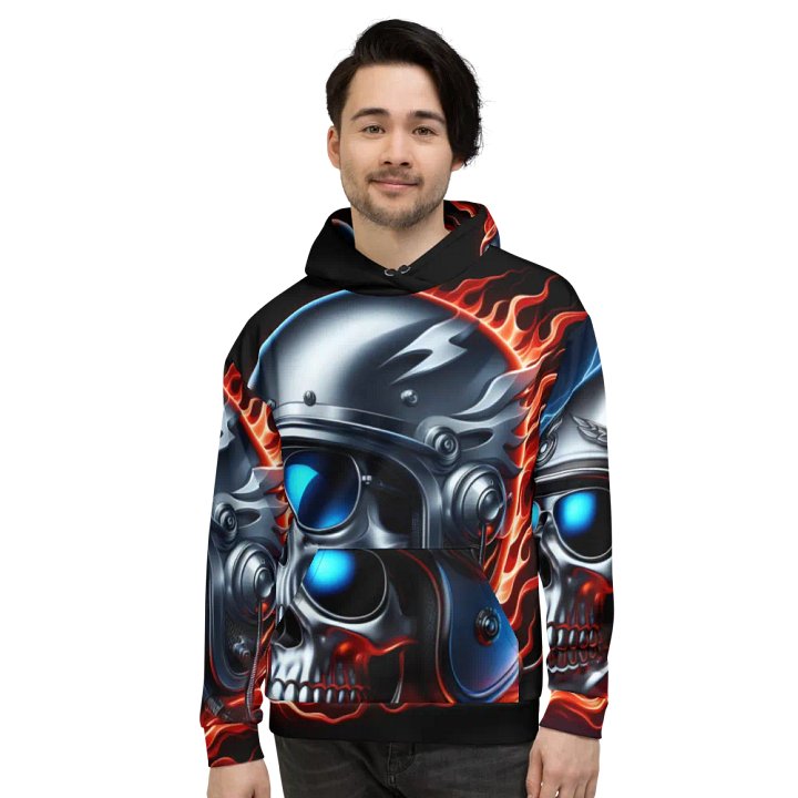 Flaming Skull - Unisex Skull Hoodie #48 product image (2)