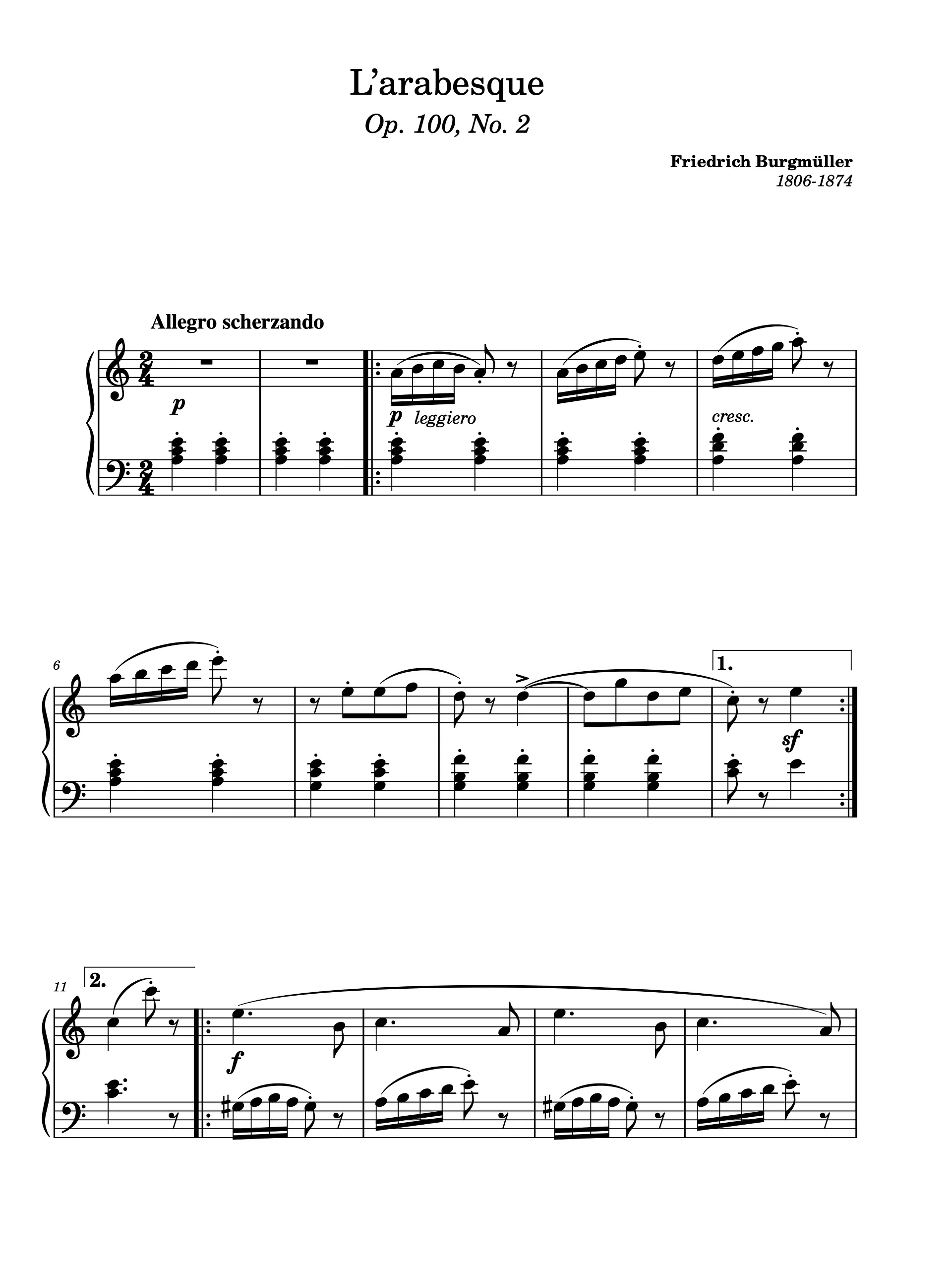 L’Arabesque, Op. 100, No. 2 product image (1)
