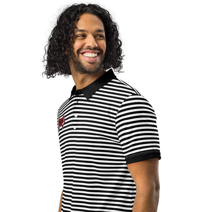 White and Blaque Red Kat Skull Polo product image (2)