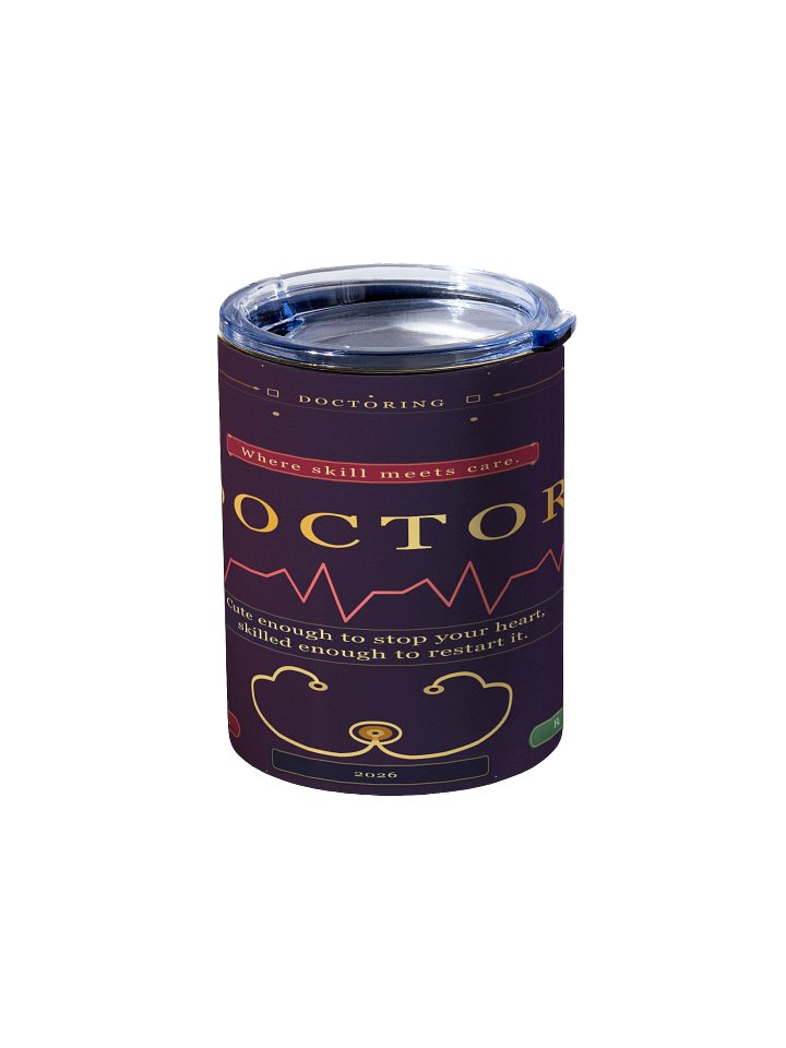 Small Doctor Tumbler 10oz – Medical Gift Insulated Stainless Steel Cup product image (2)