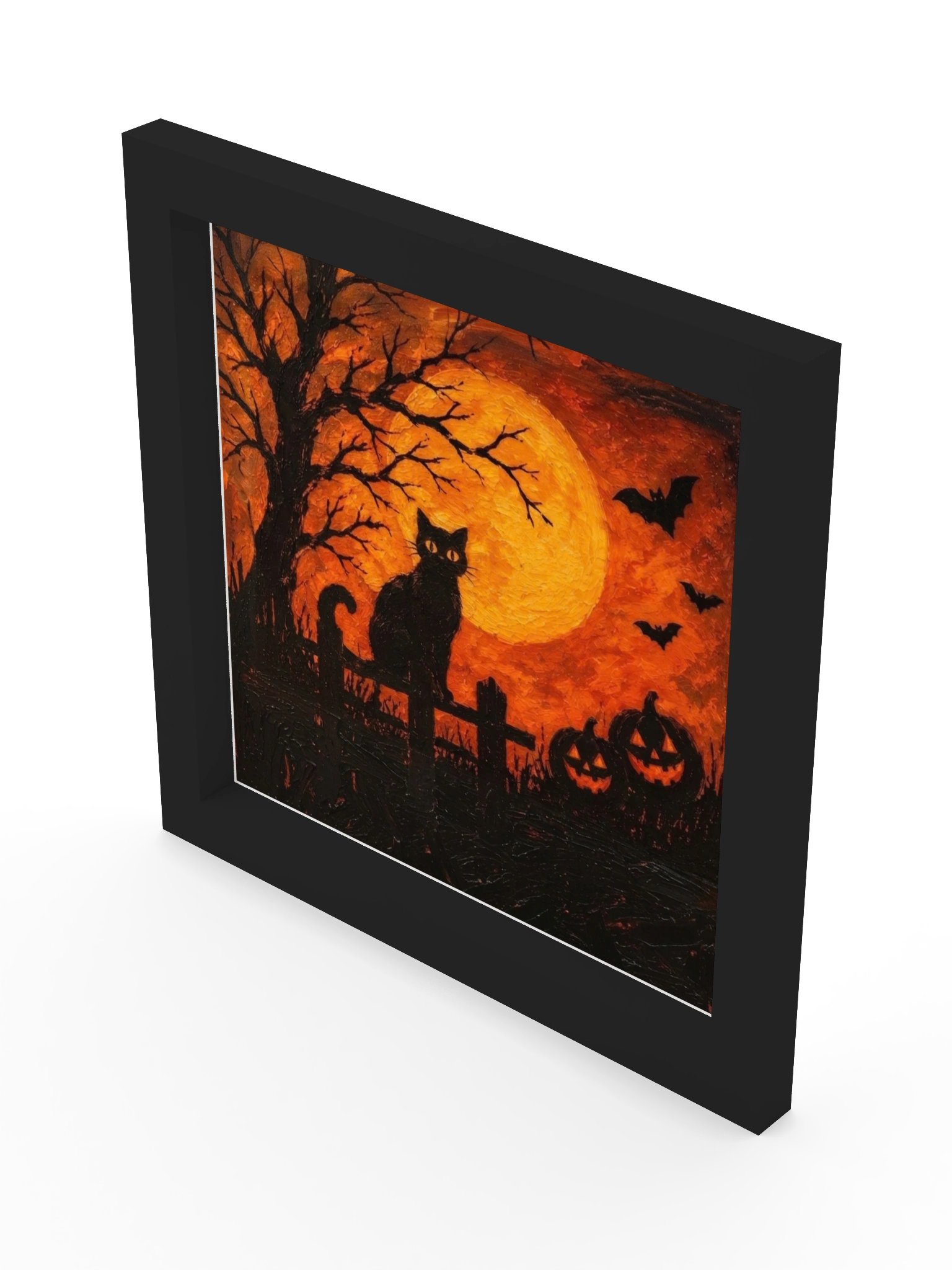 Spooky Moonlit Halloween Cat Poster product image (11)