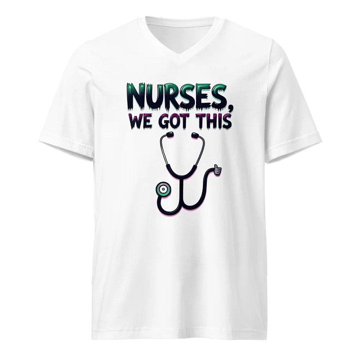 Thumbs-Up Nurse V-Neck Tee product image (1)