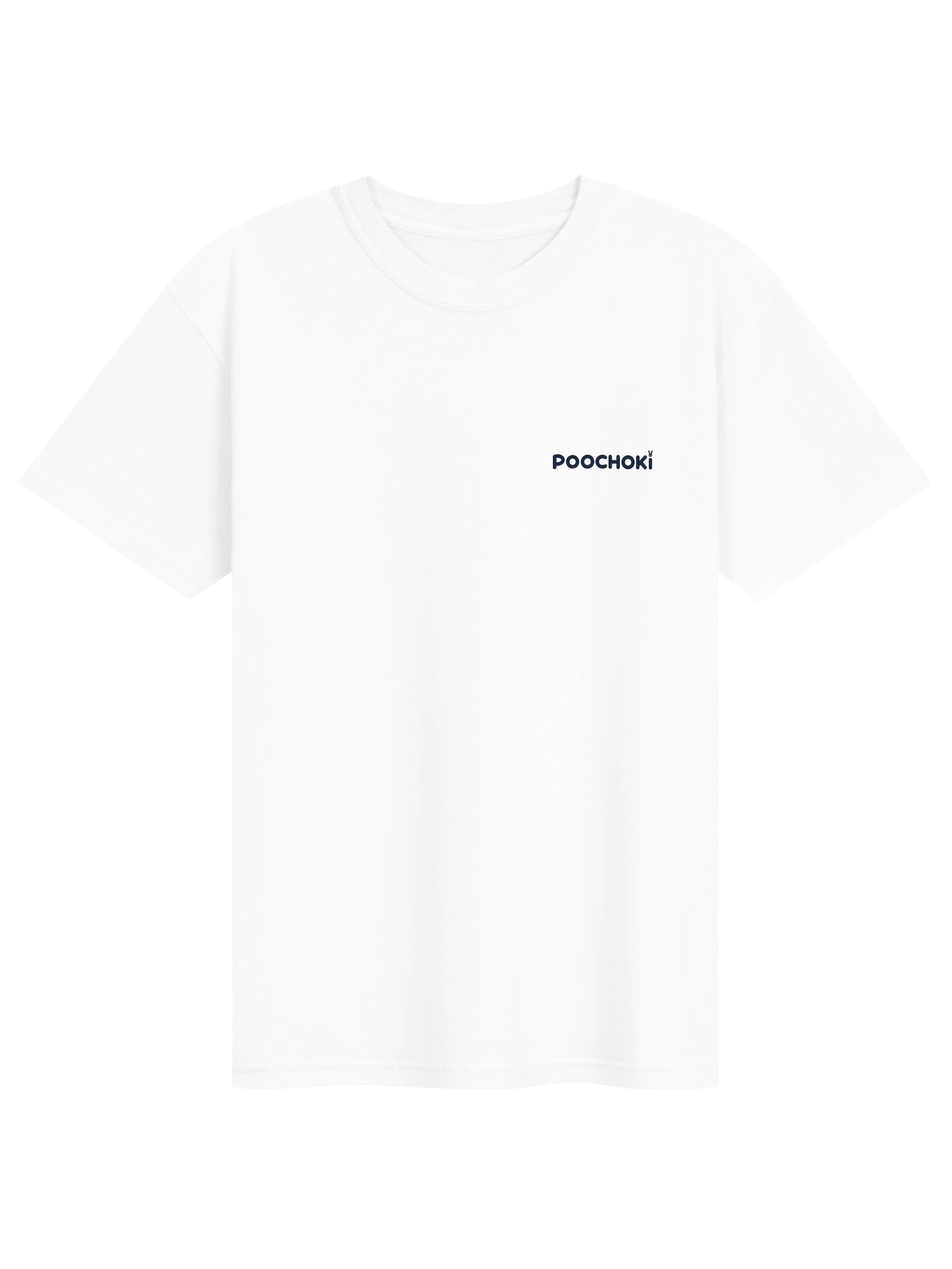 Poochoki Logo White T-Shirt product image (1)