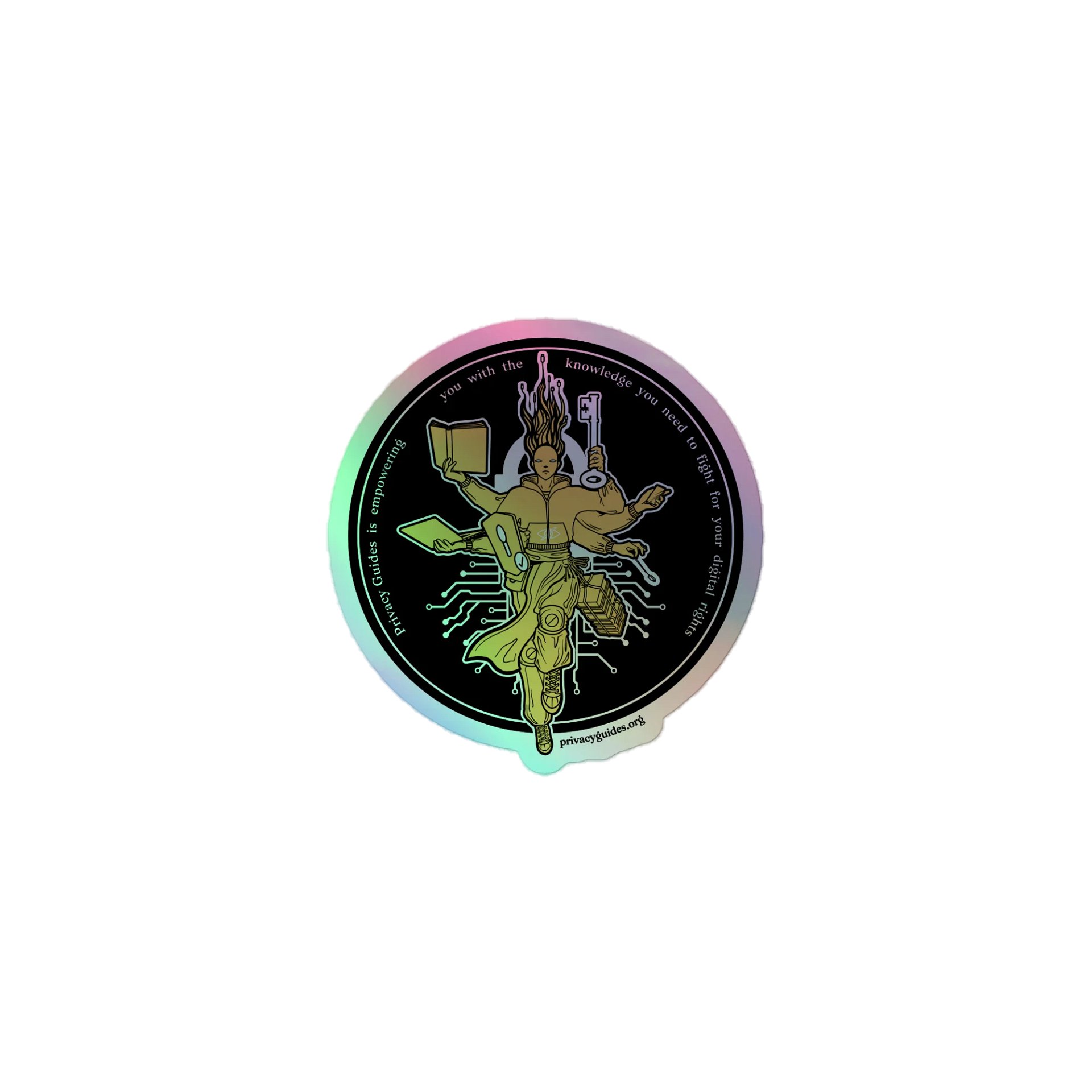 Defender of Privacy - Holographic Sticker product image (1)