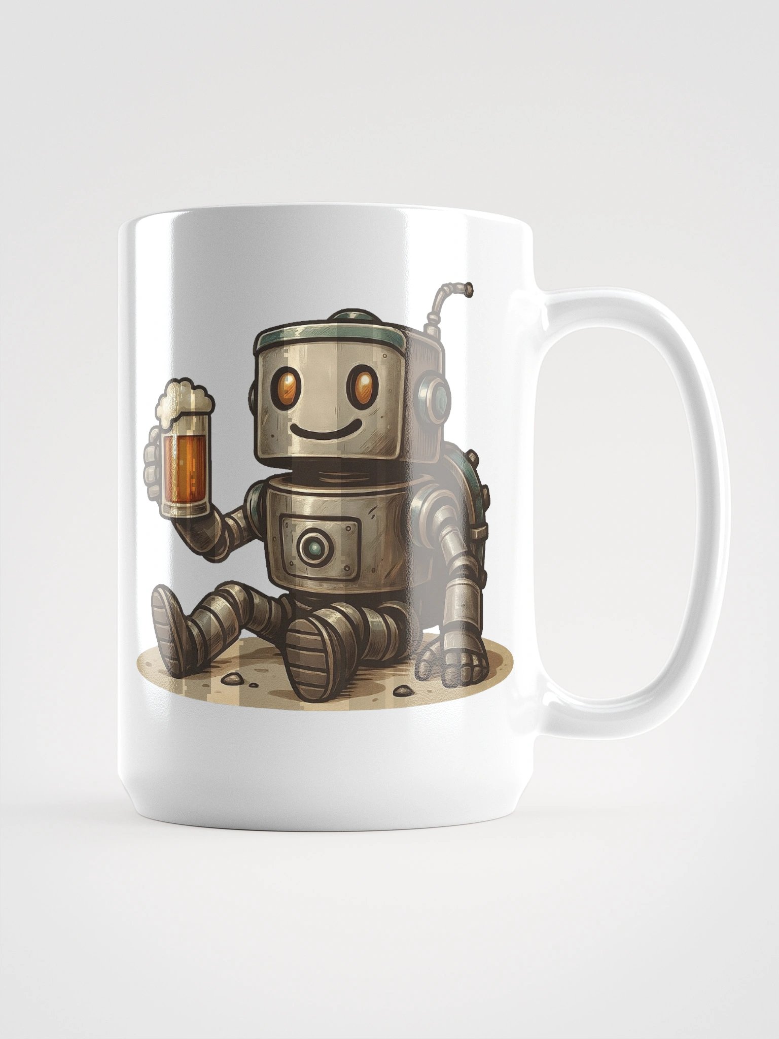 Happy robot says "Cheers!" - mug product image (3)