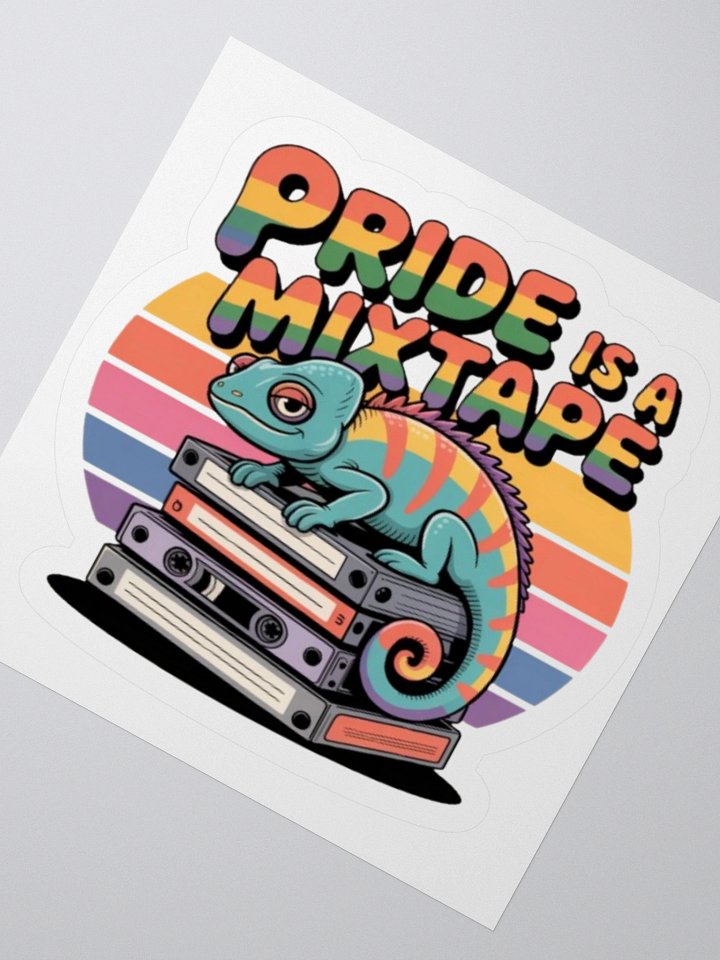Pride is a Mixtape Sticker - Rainbow Chameleon Design product image (6)