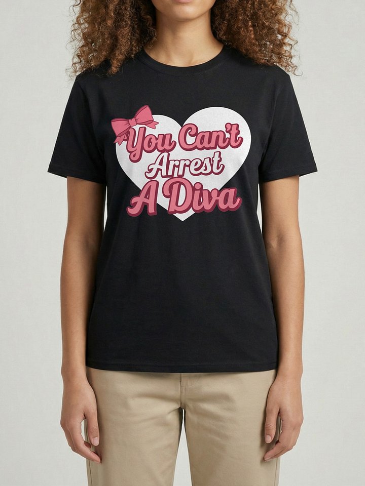You Can’t Arrest A Diva Funny Sassy Quote T-Shirt product image (1)