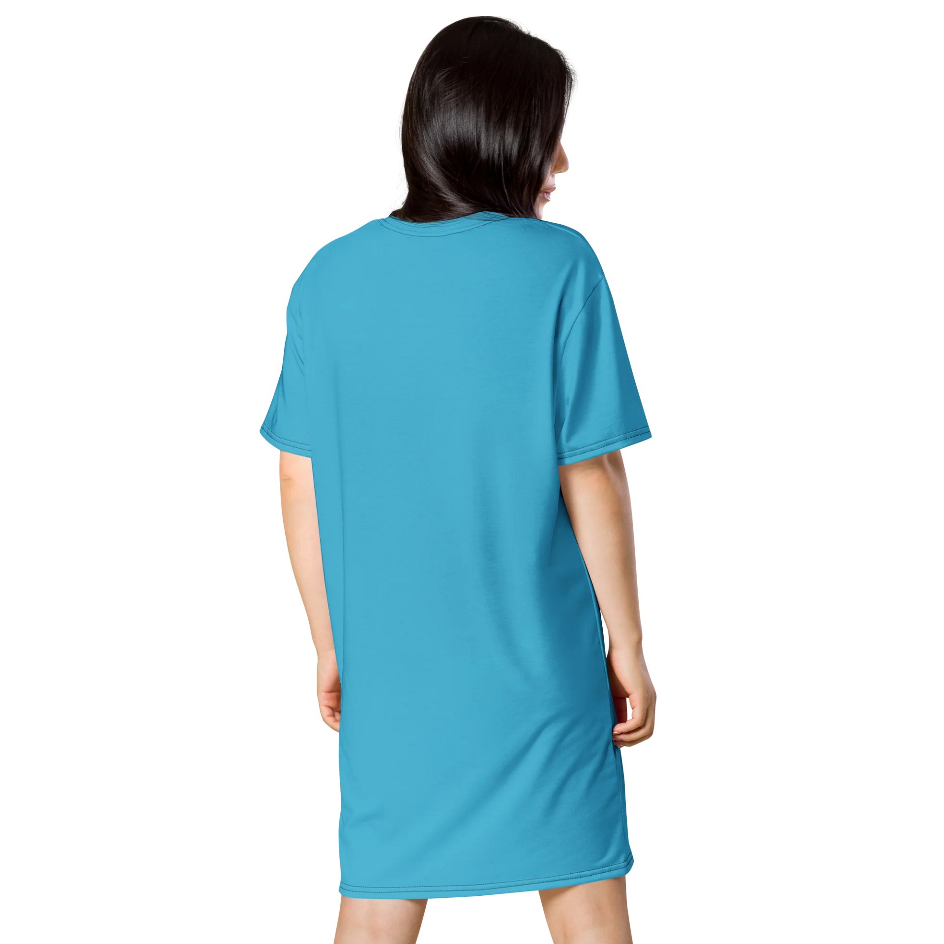 Oversized T-Shirt Dress - Serene Summer Sky, Sizes 2XS-6XL product image (2)