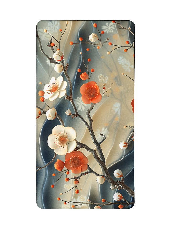 Traditional Japanese Floral Large Desk Mat - Plum Blossom Mouse Pad product image (2)