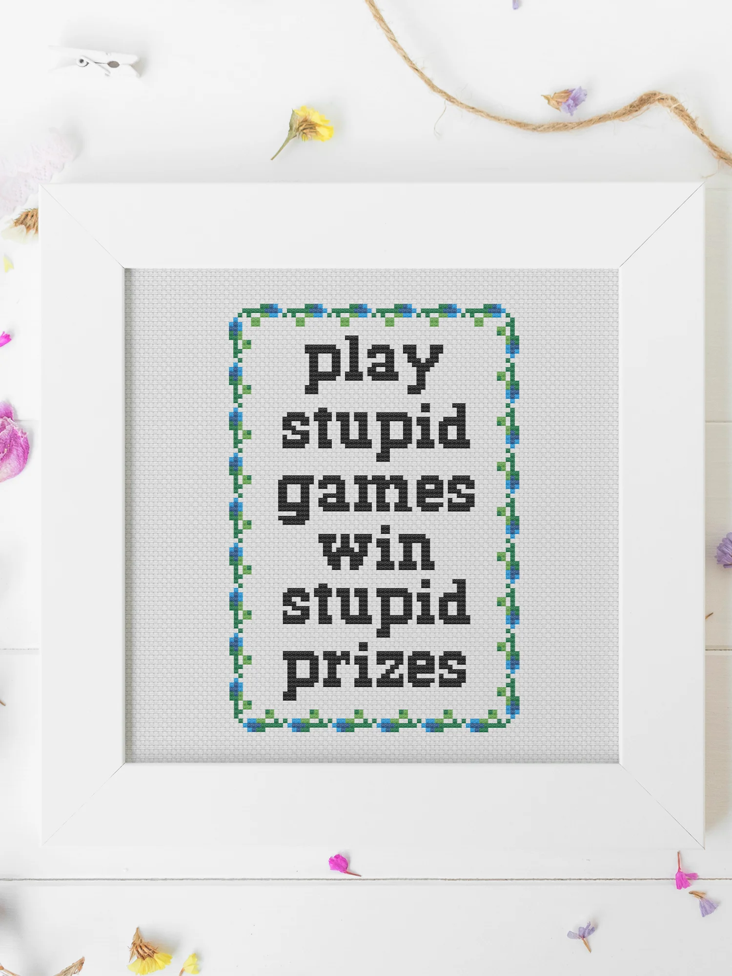 Play Stupid Games - Cross Stitch Pattern product image (1)