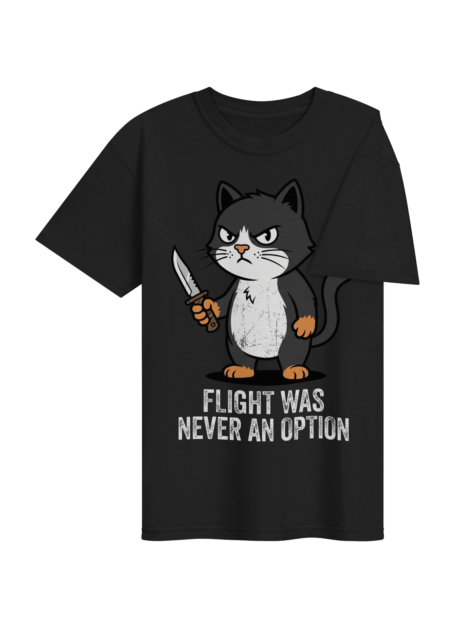 Flight Was Never An Option T-Shirt – Funny Grumpy Cat Tee product image (4)