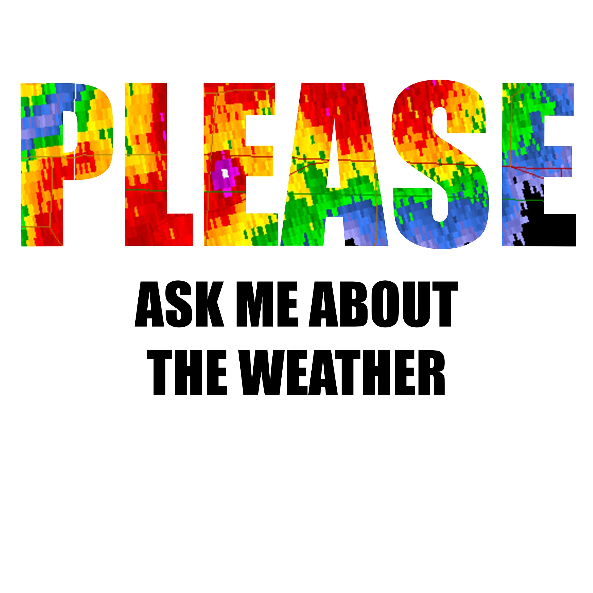 PLEASE Ask Me About The Weather Sticker product image (1)