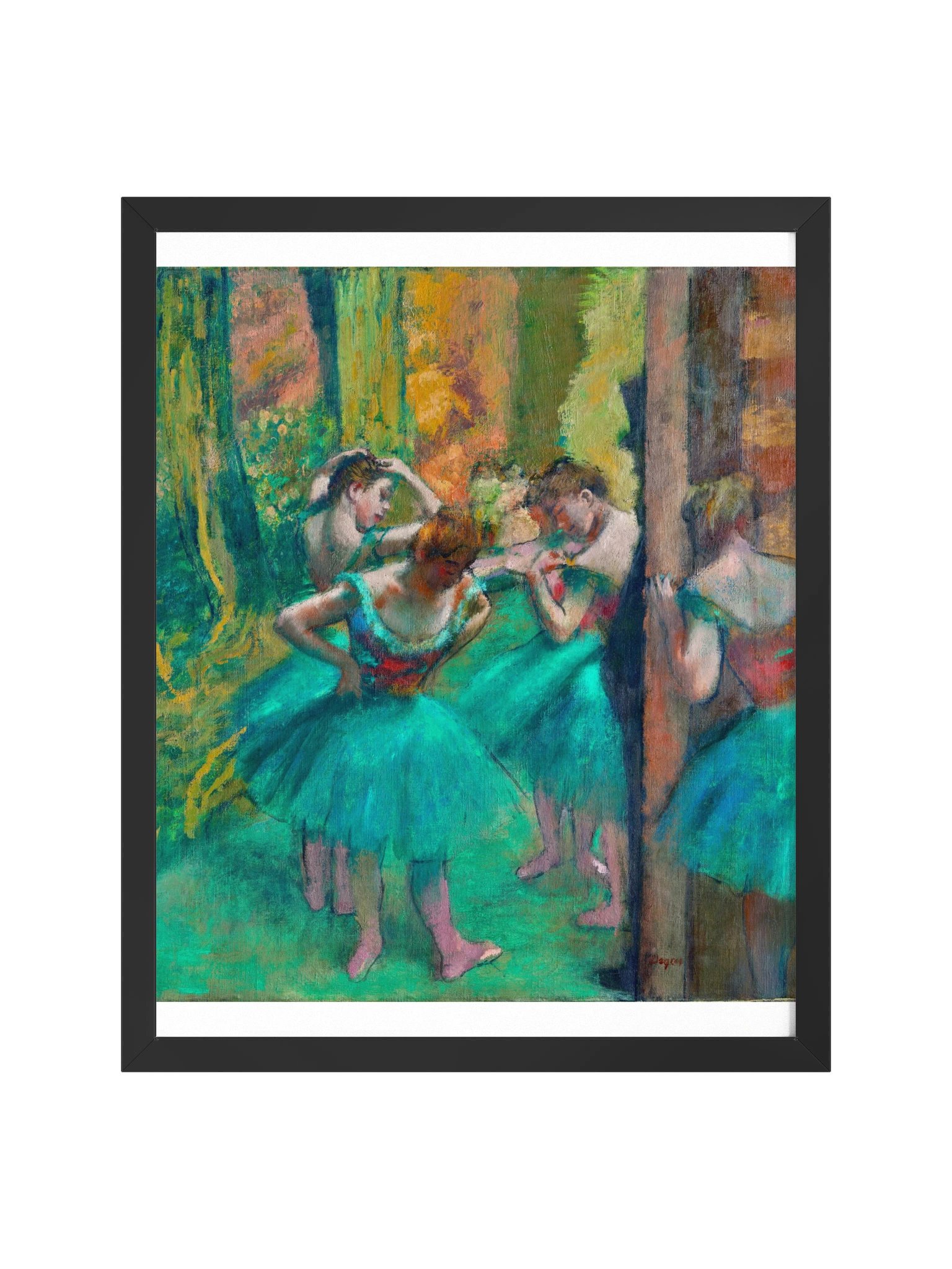 Dancers, Pink and Green — Large Framed Matte Poster product image (5)