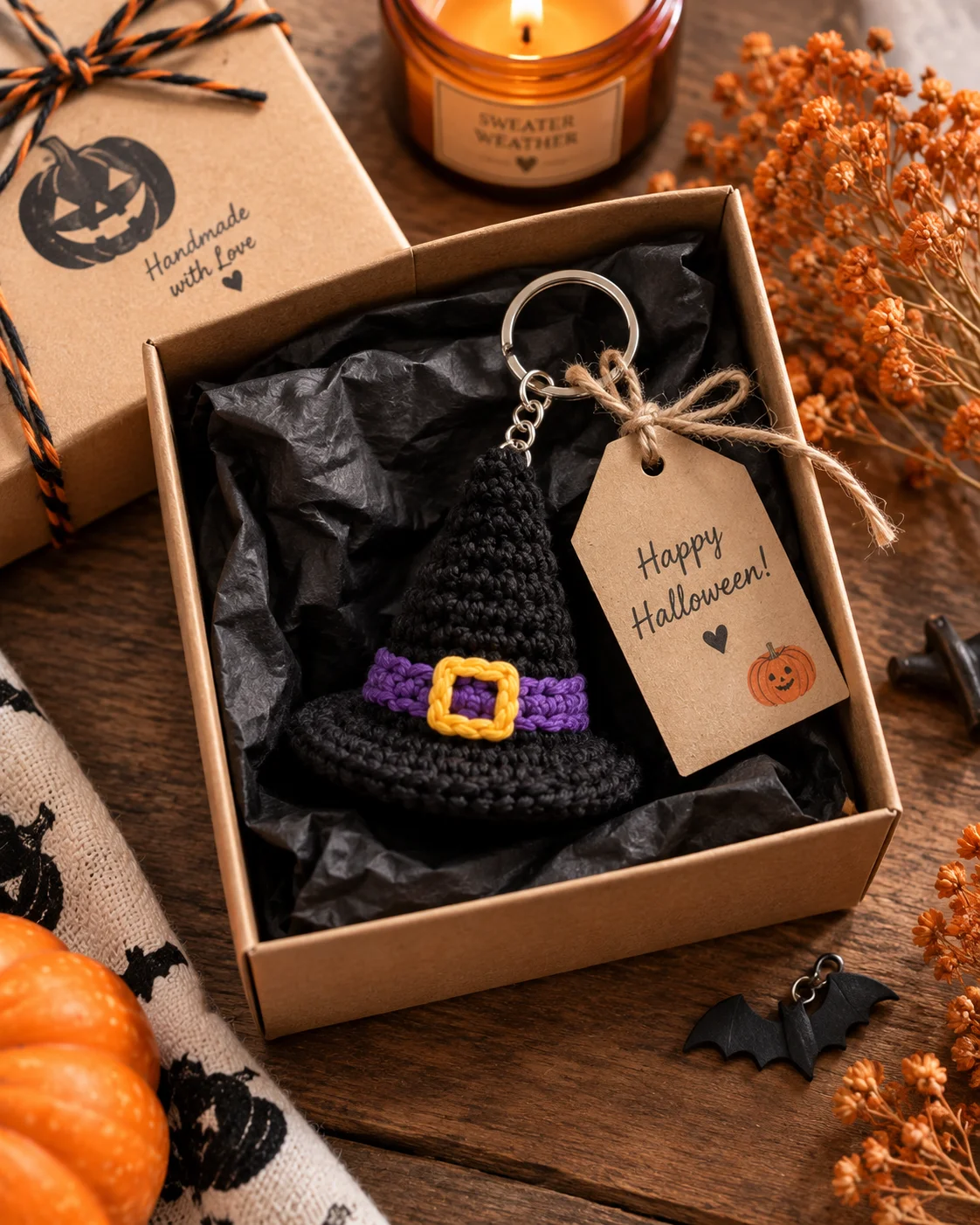 Halloween Crochet Keychain Patterns PDF, 10 Amigurumi Designs, Spooky Bundle, Digital Download product image (6)