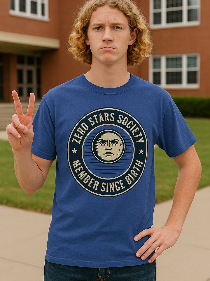 Zero Stars Society – Member Since Birth Tee product image (1)