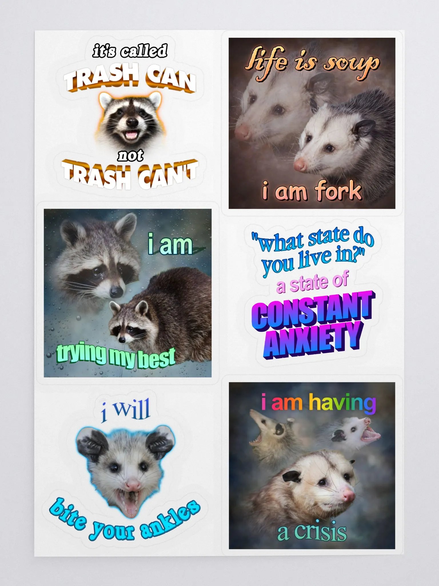Trash Animals Sticker Sheet product image (1)