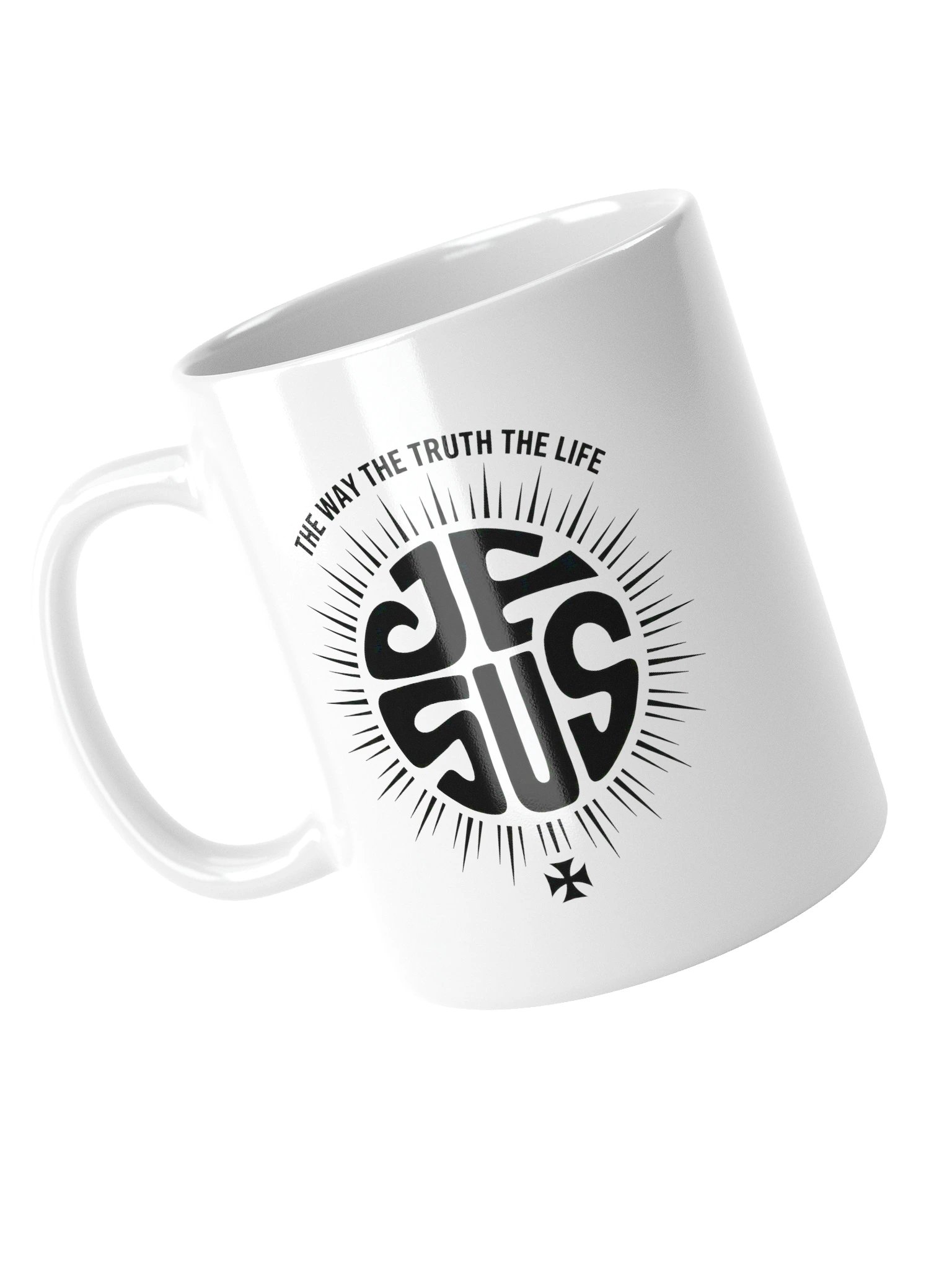 Jesus Retro Groovy Circular Cross Typography Tee product image (5)