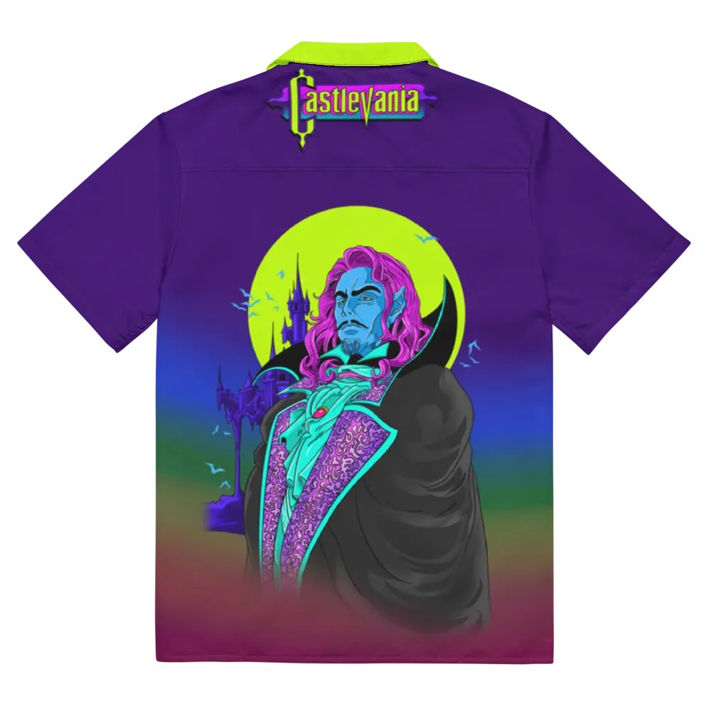 Castlevania Neon Tribute Hawaiian Button up product image (12)
