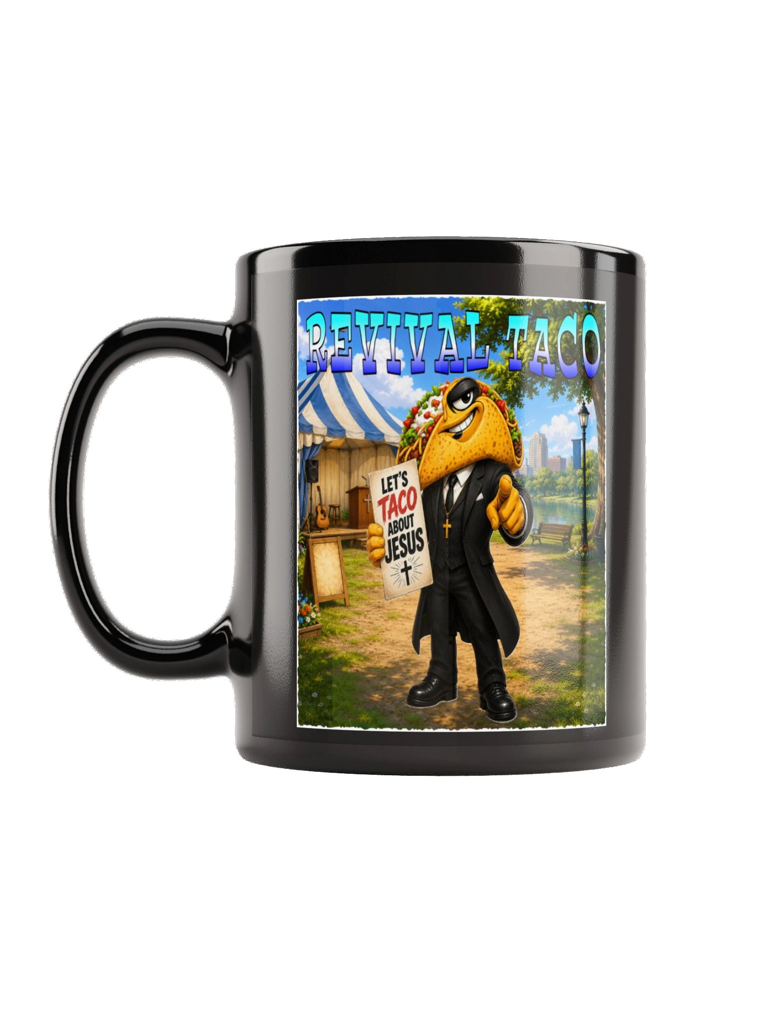 Revival Taco Black Glossy Mug - The Taco Family product image (2)