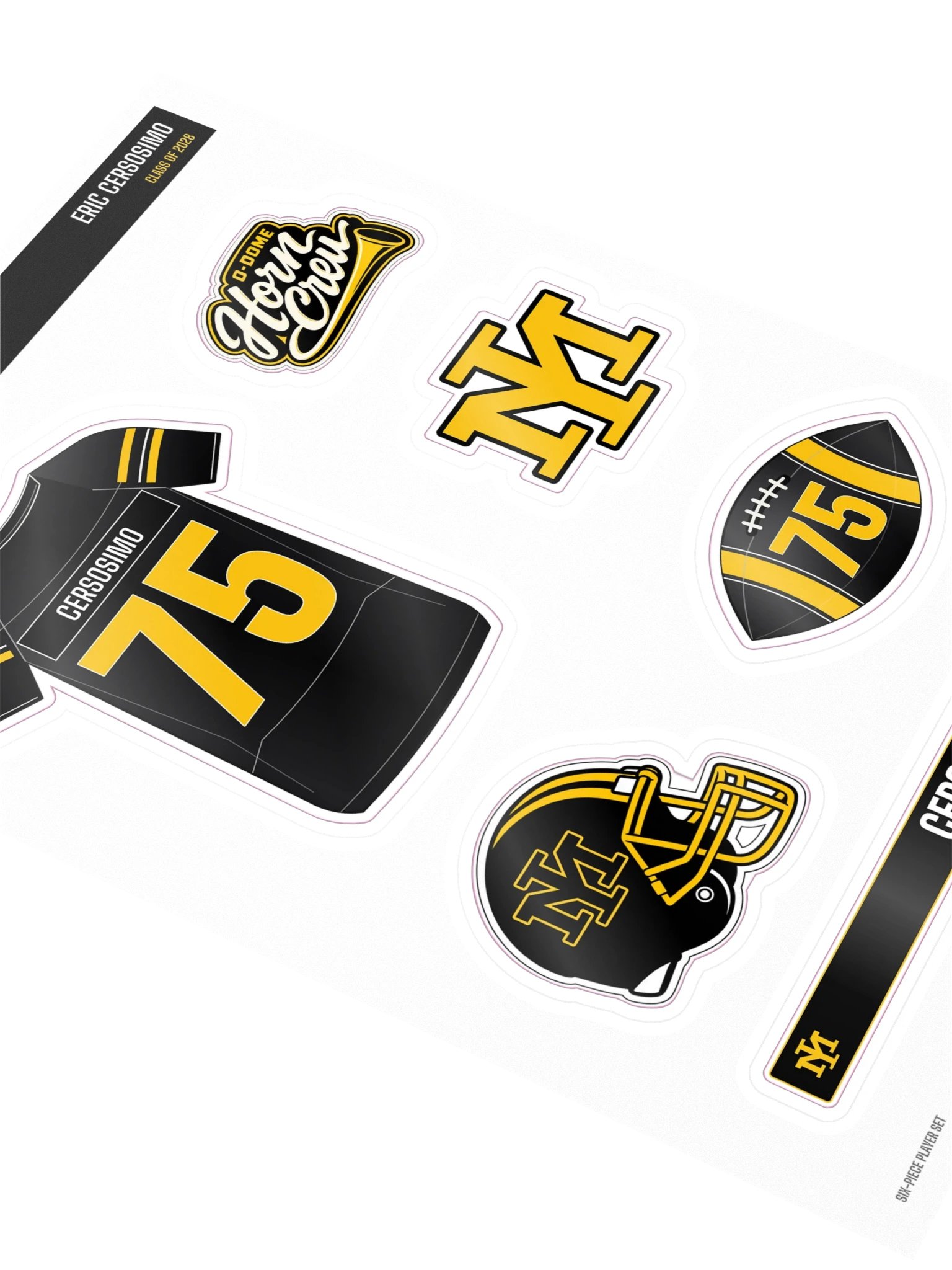 Eric Cersosimo #75 — Mustangs Sticker Sheet product image (2)