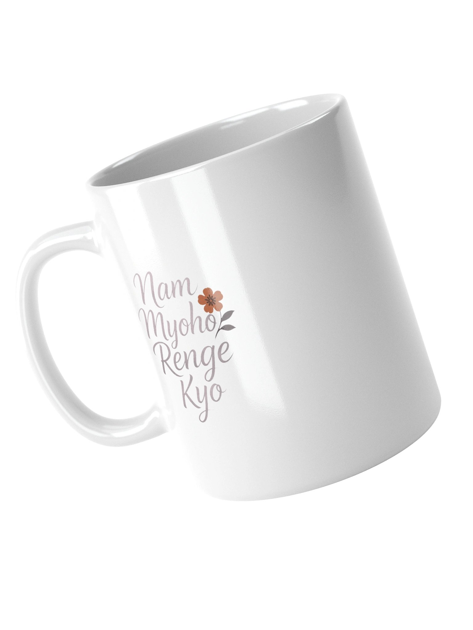 Nichiren Buddhism White Glossy Mug - Sacred Chant for Daily Practice product image (3)